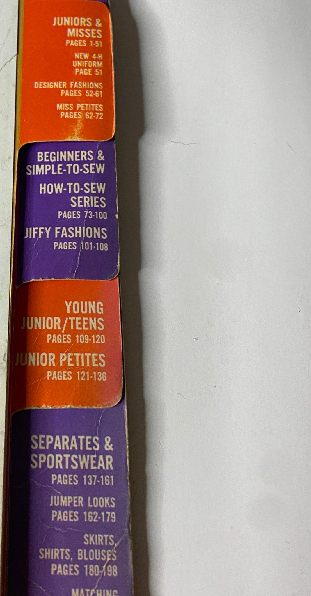 Contents overview of the 1969 Simplicity Fall and Winter School Catalog, featuring sections for Juniors & Misses, Beginners & Simple-to-Sew, Young Junior/Teens, and more.