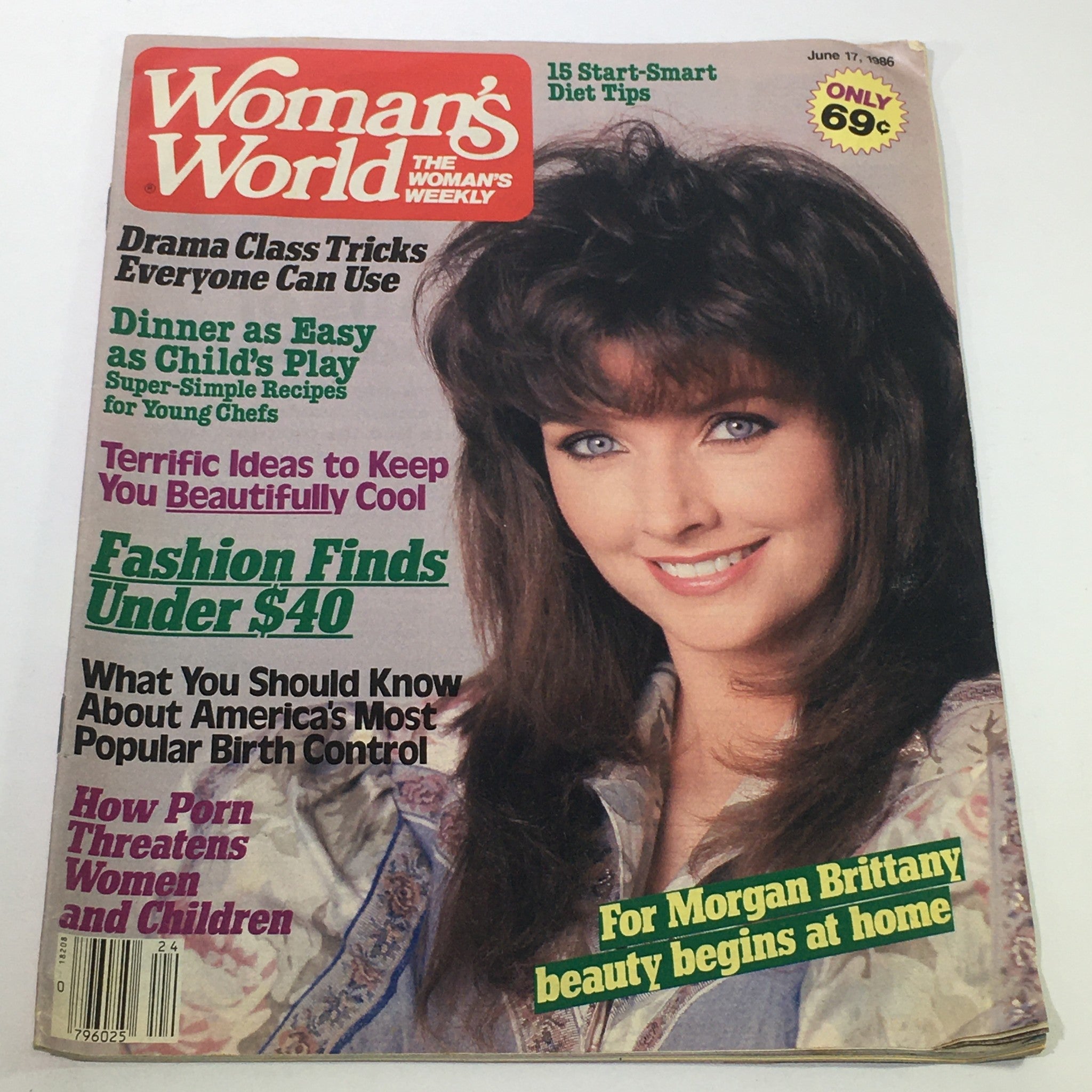 VTG Woman's World Magazine: June 17 1986 - Morgan Brittany / Drama Class Tricks