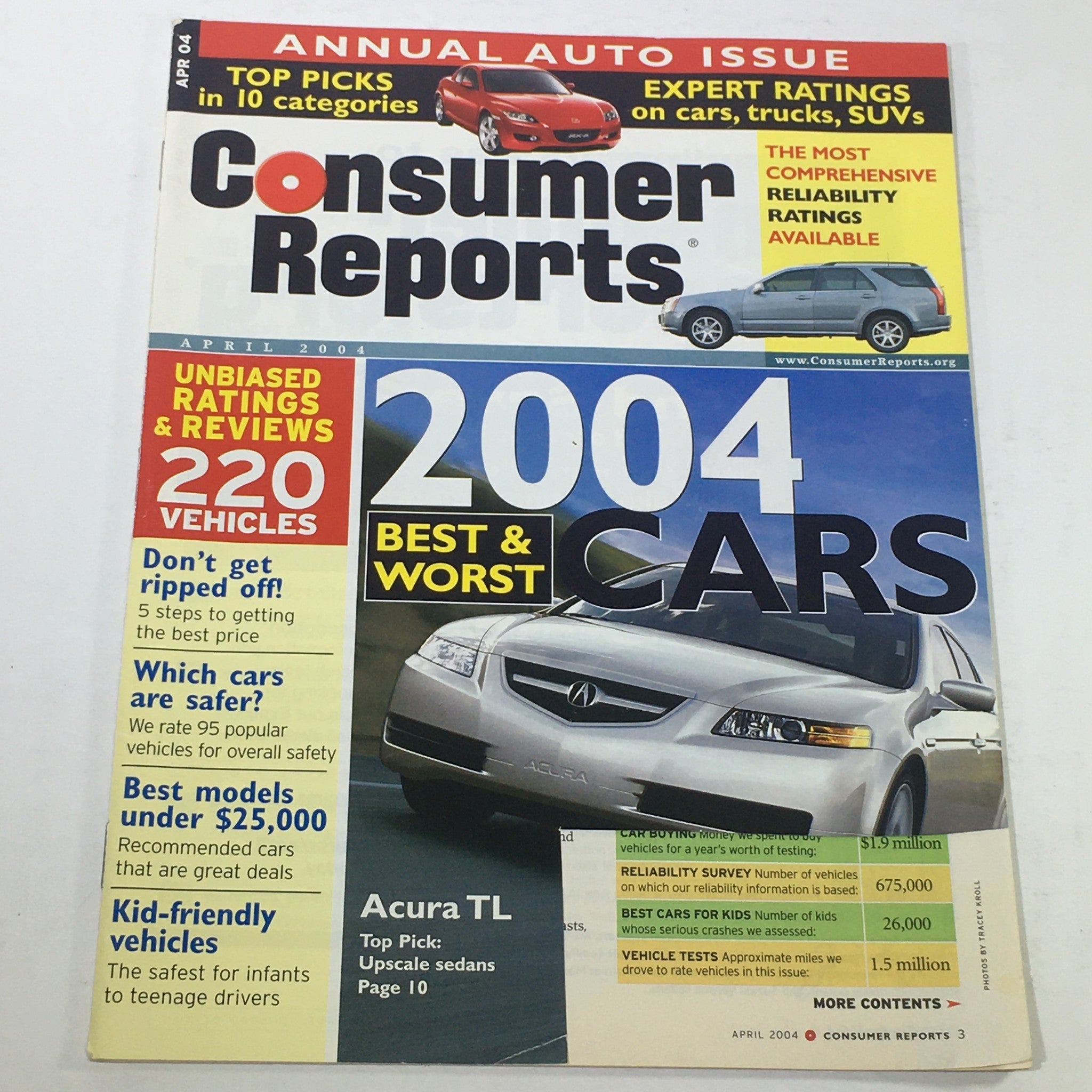 VTG Consumer Reports Catalog: April 2004 - Best and Worst Cars of 2004