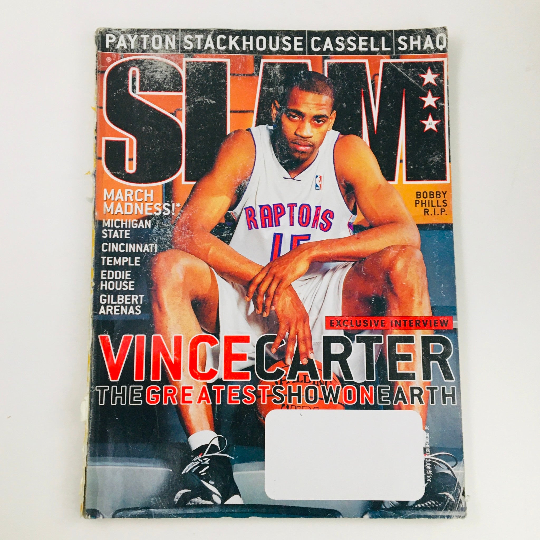 Slam Magazine April 2000 Vince Carter, Shaquille O'Neal, Sam Cassell, No Label