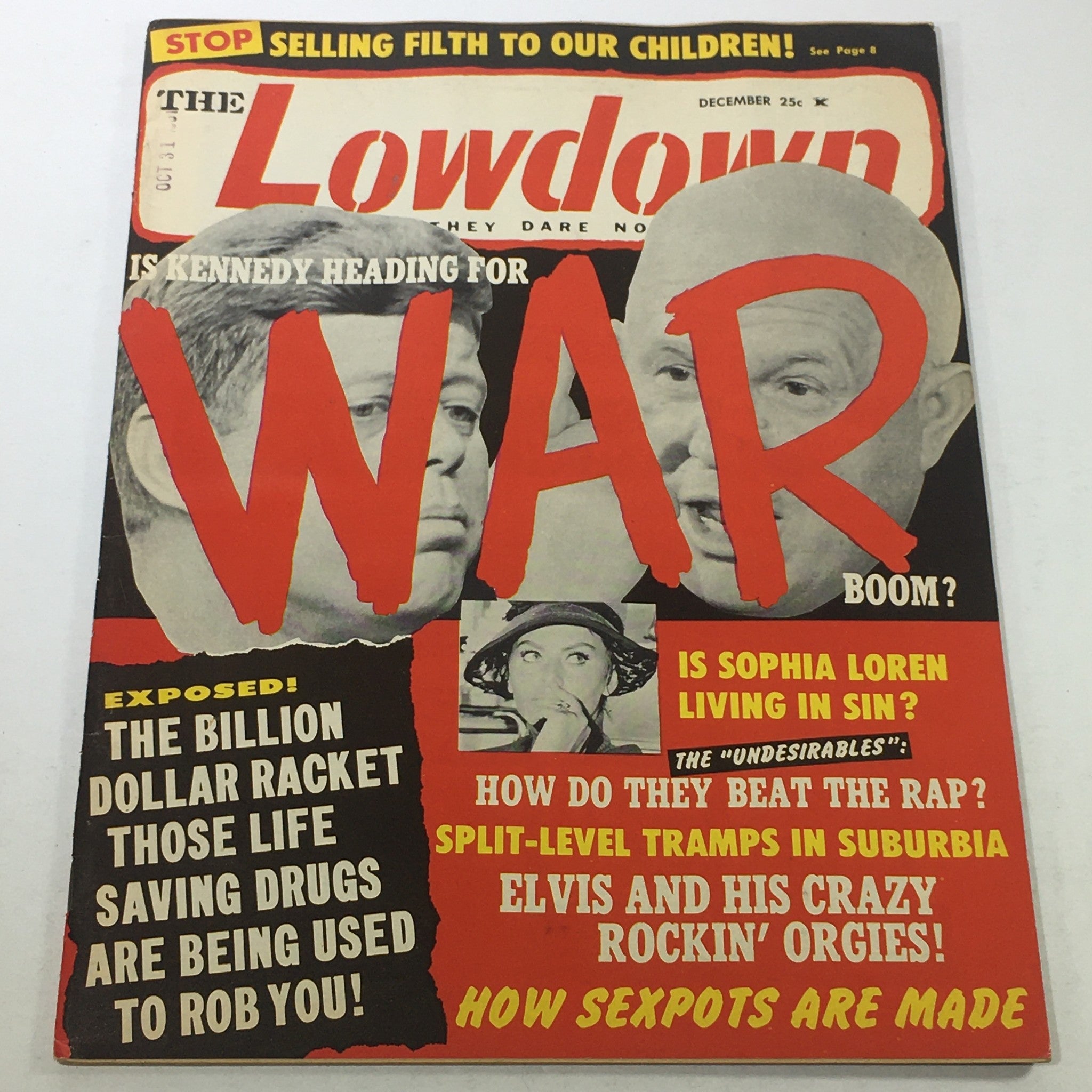 VTG The Lowdown Magazine: December 1961 - Sophia Loren / John F. Kennedy