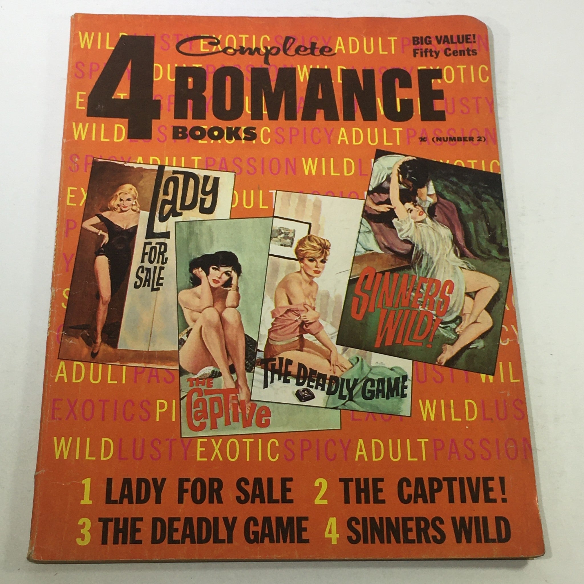 VTG Complete 4 Romance Books: Number 2 - Rare - Lady For Sale & More