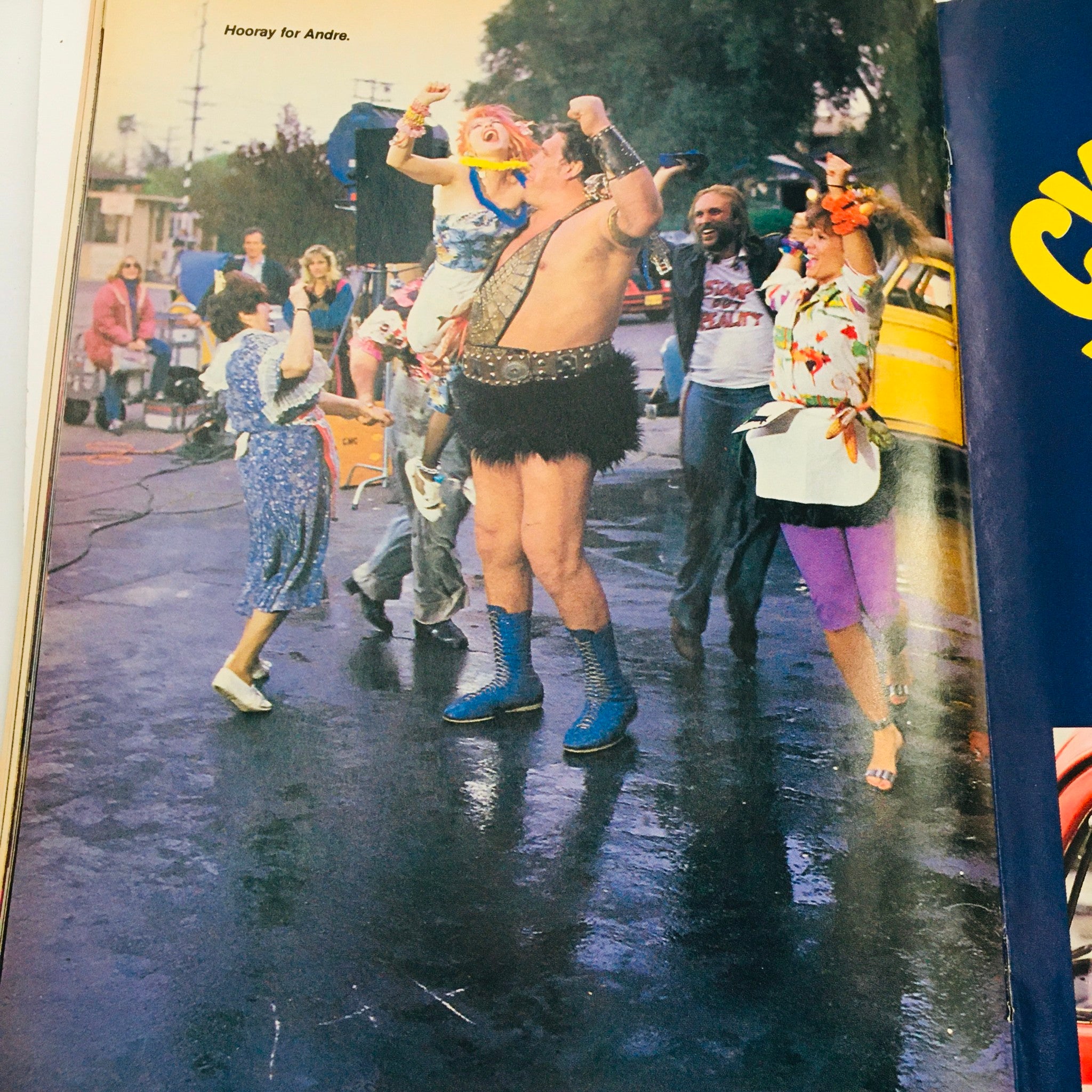 WWF Magazine August 1985 Cyndi Lauper, Andre the Giant, Hulk Hogan at the Circus