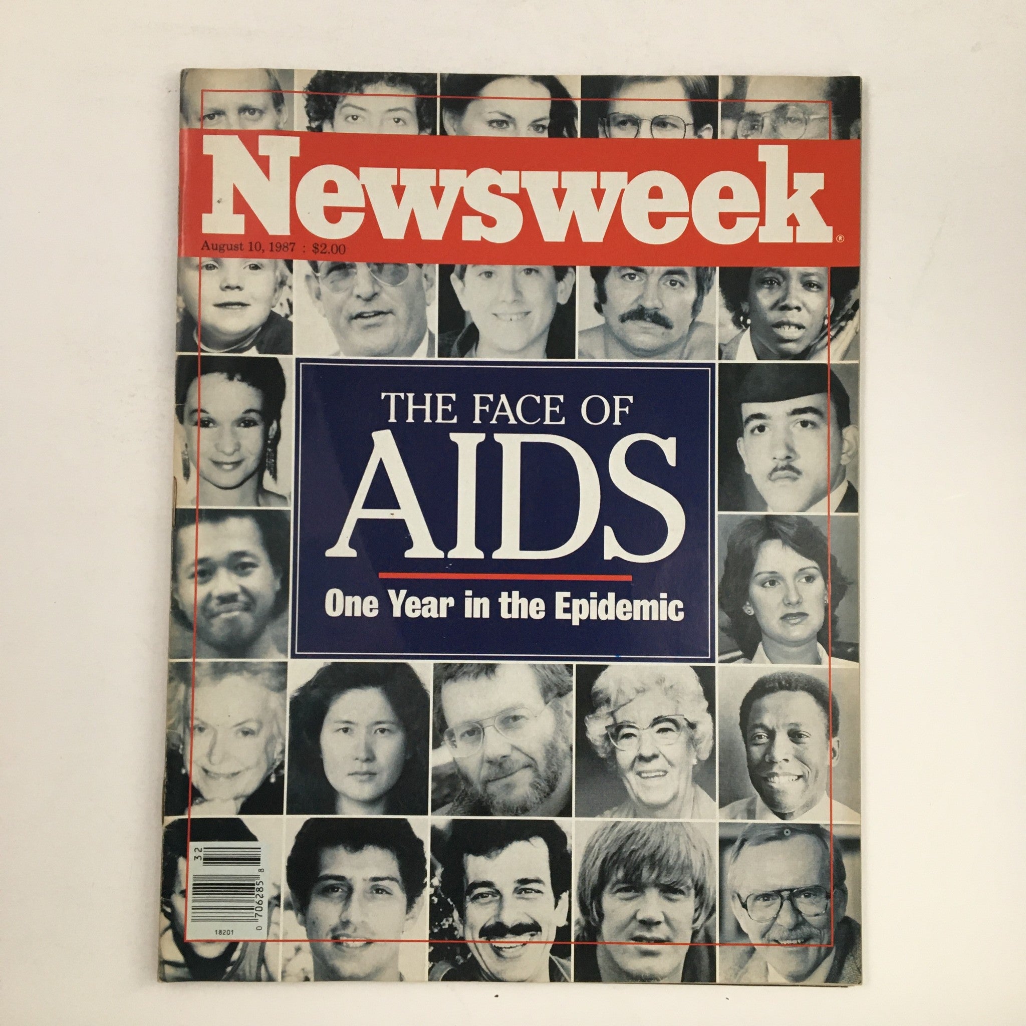 Newsweek Magazine August 10 1987 The Face of Aids in the Epidemic, No Label VG