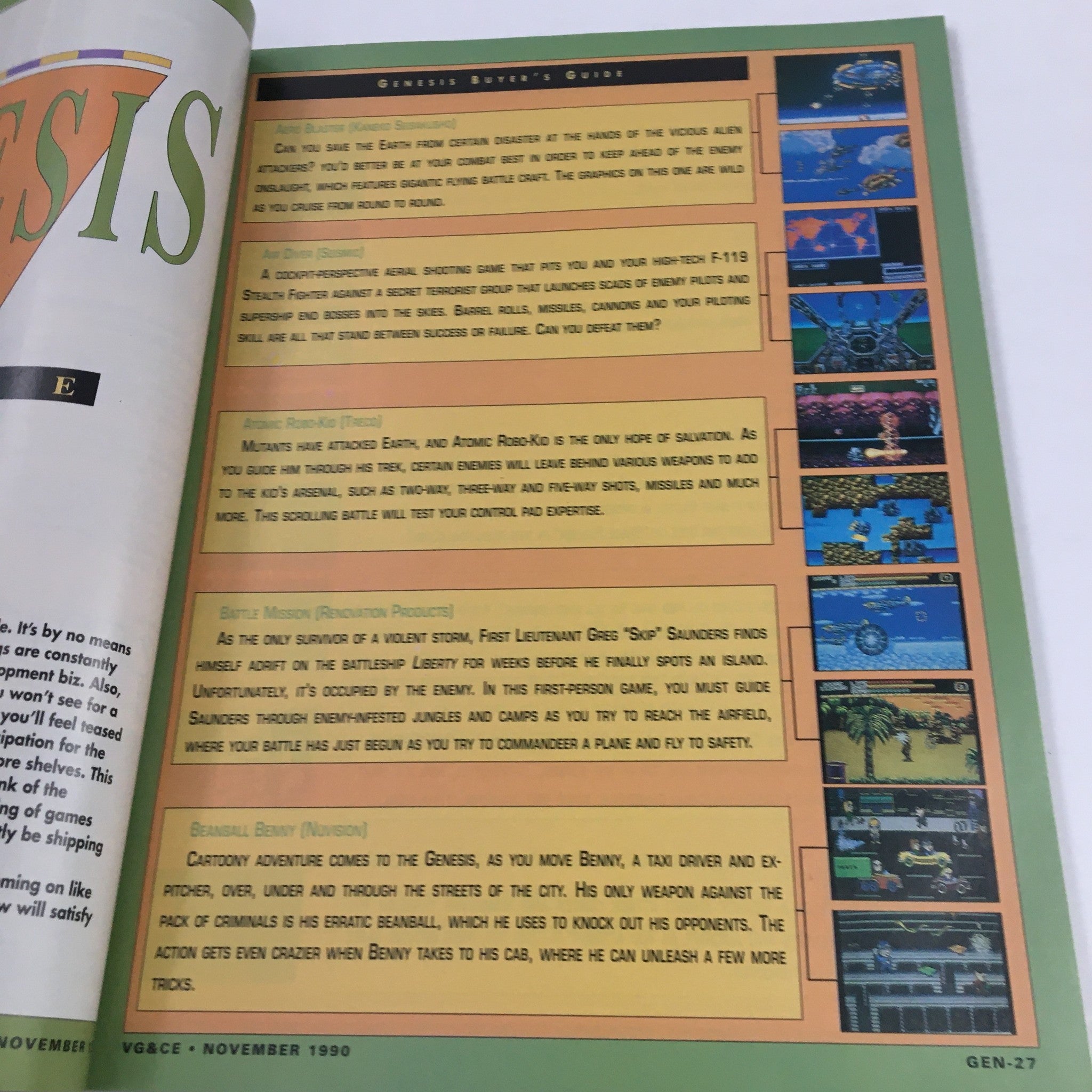 Video Games & Computer Ent. Magazine November 1990 Mistress Elvira, No Label VG