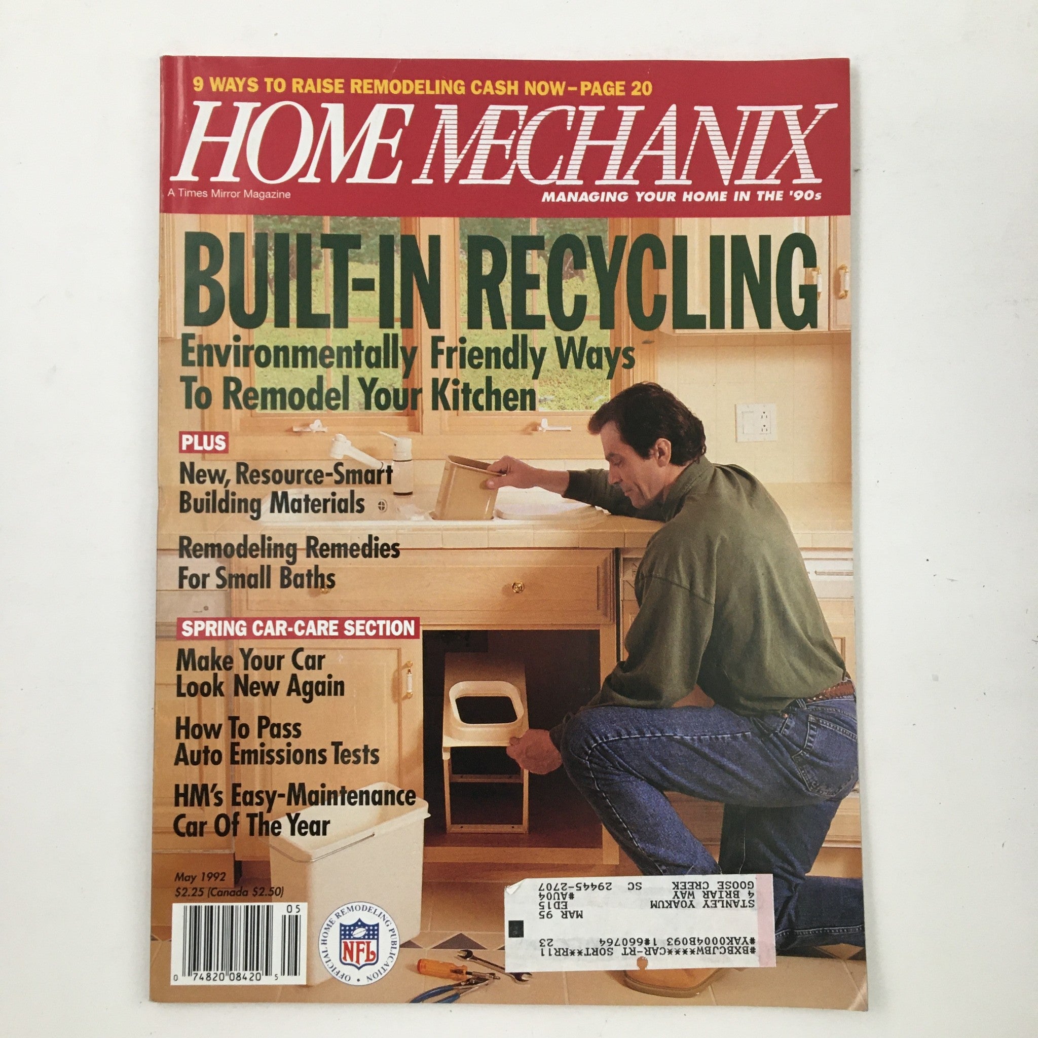 Home Mechanix Magazine May 1992 Built-In Recycling Ways To Remodel Your Kitchen