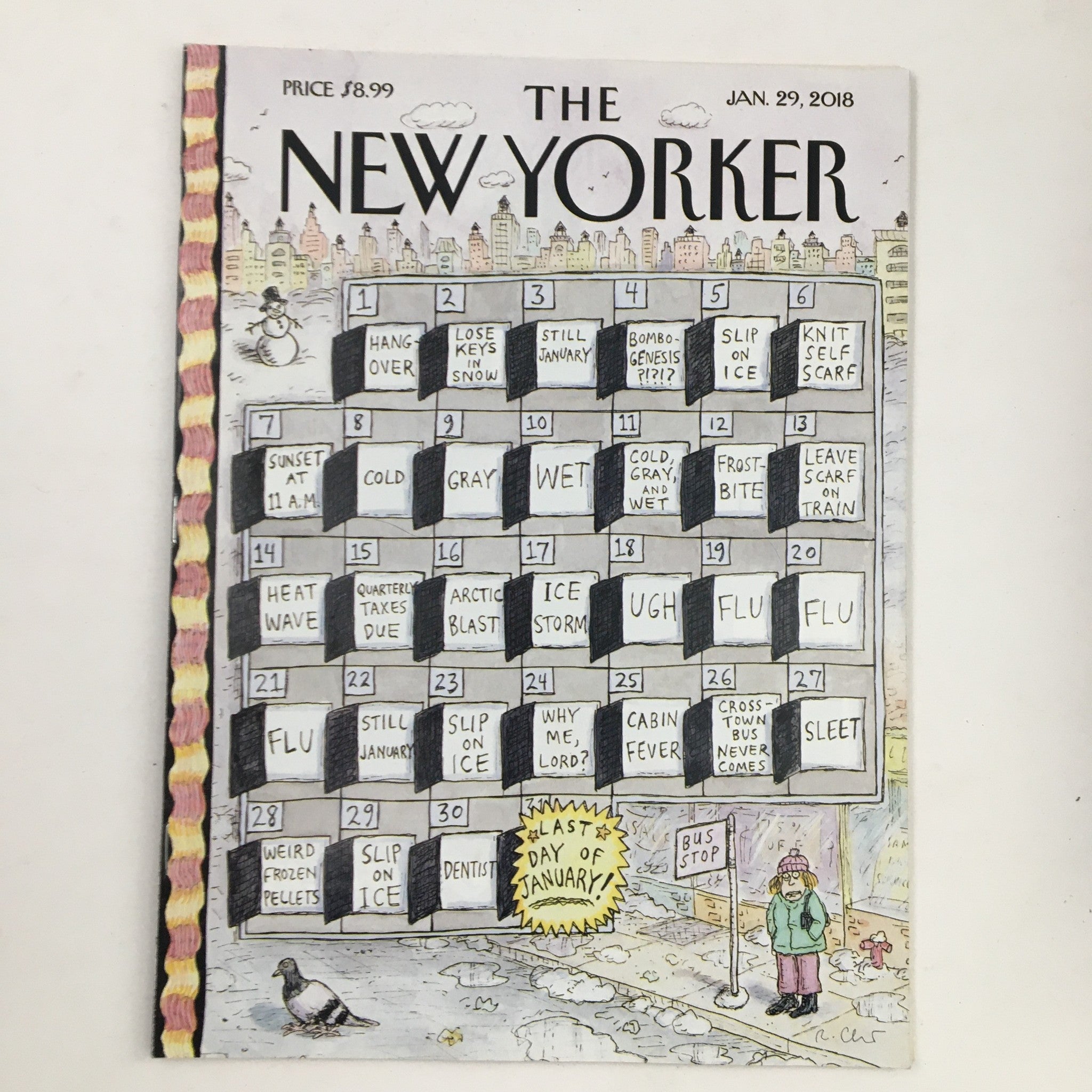 The New Yorker January 29 2018 Full Magazine Theme Cover by Roz Chast VG