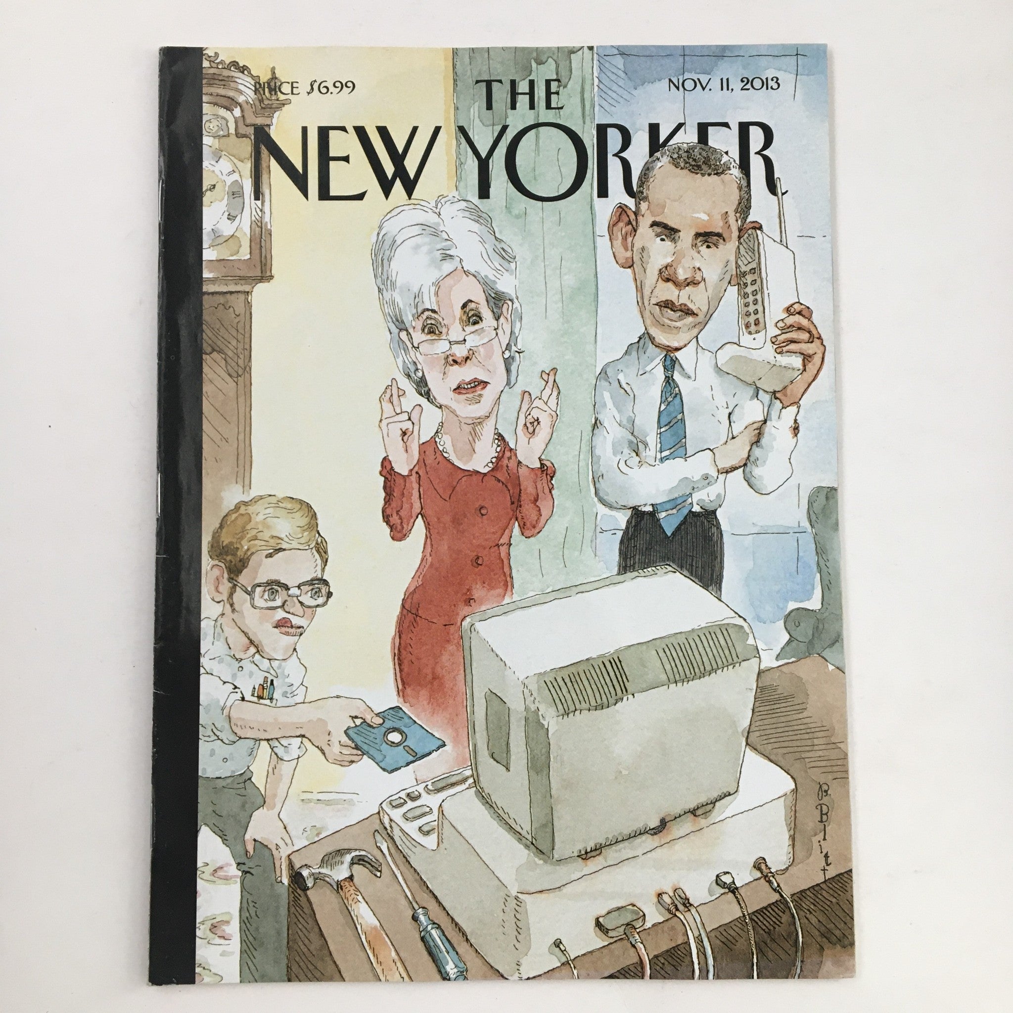 The New Yorker Magazine November 11 2013 Barack Obama Cover by Barry Blitt VG