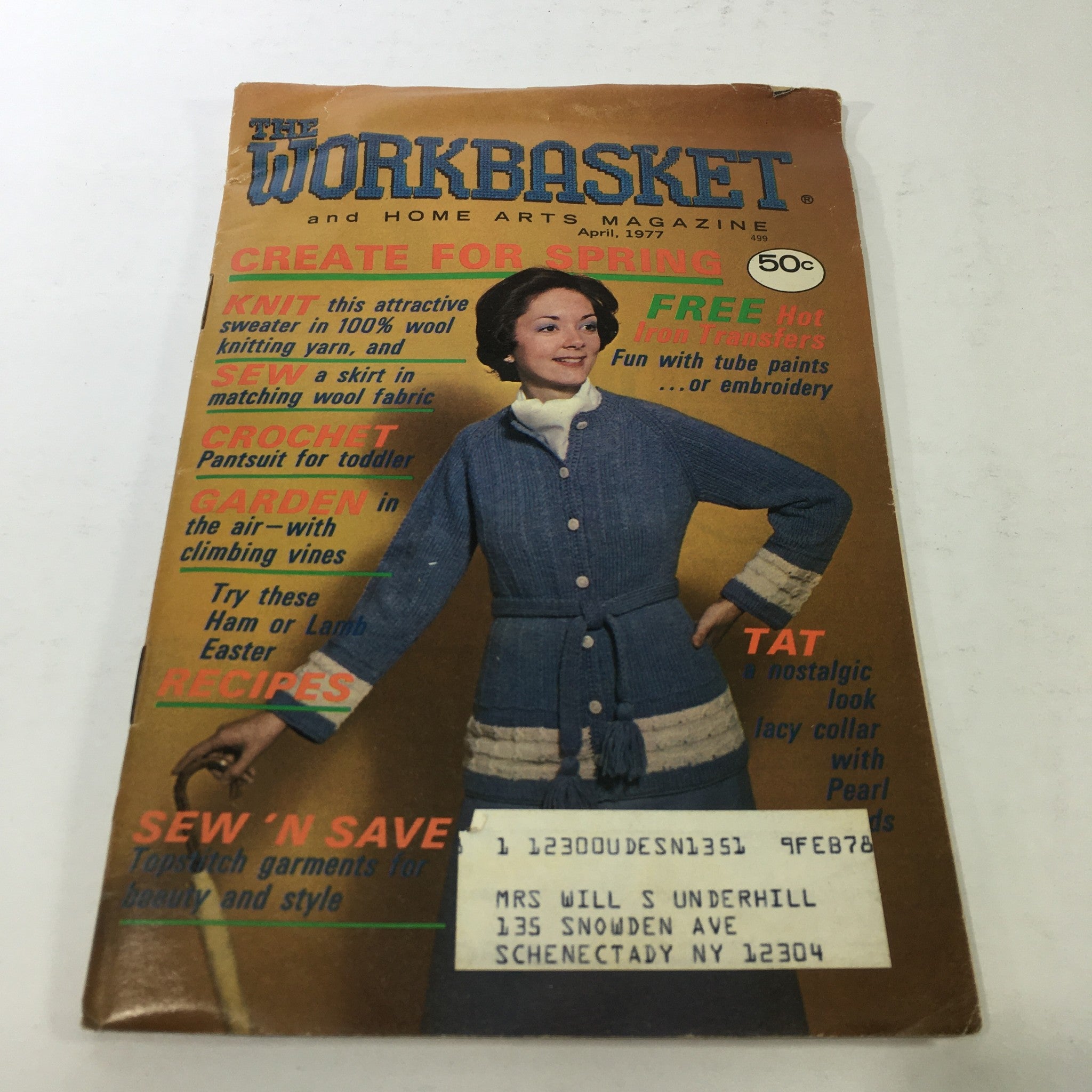 VTG The Workbasket & Home Arts Magazine April 1977 - Knit, Sew, Crochet, Garden