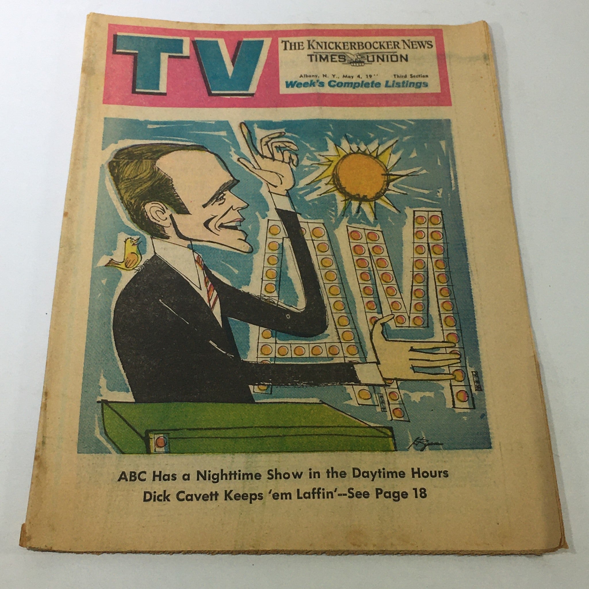 VTG TV The Knickerbocker News Times Union May 4 1968 Dick Cavett Keeps Em Laffin