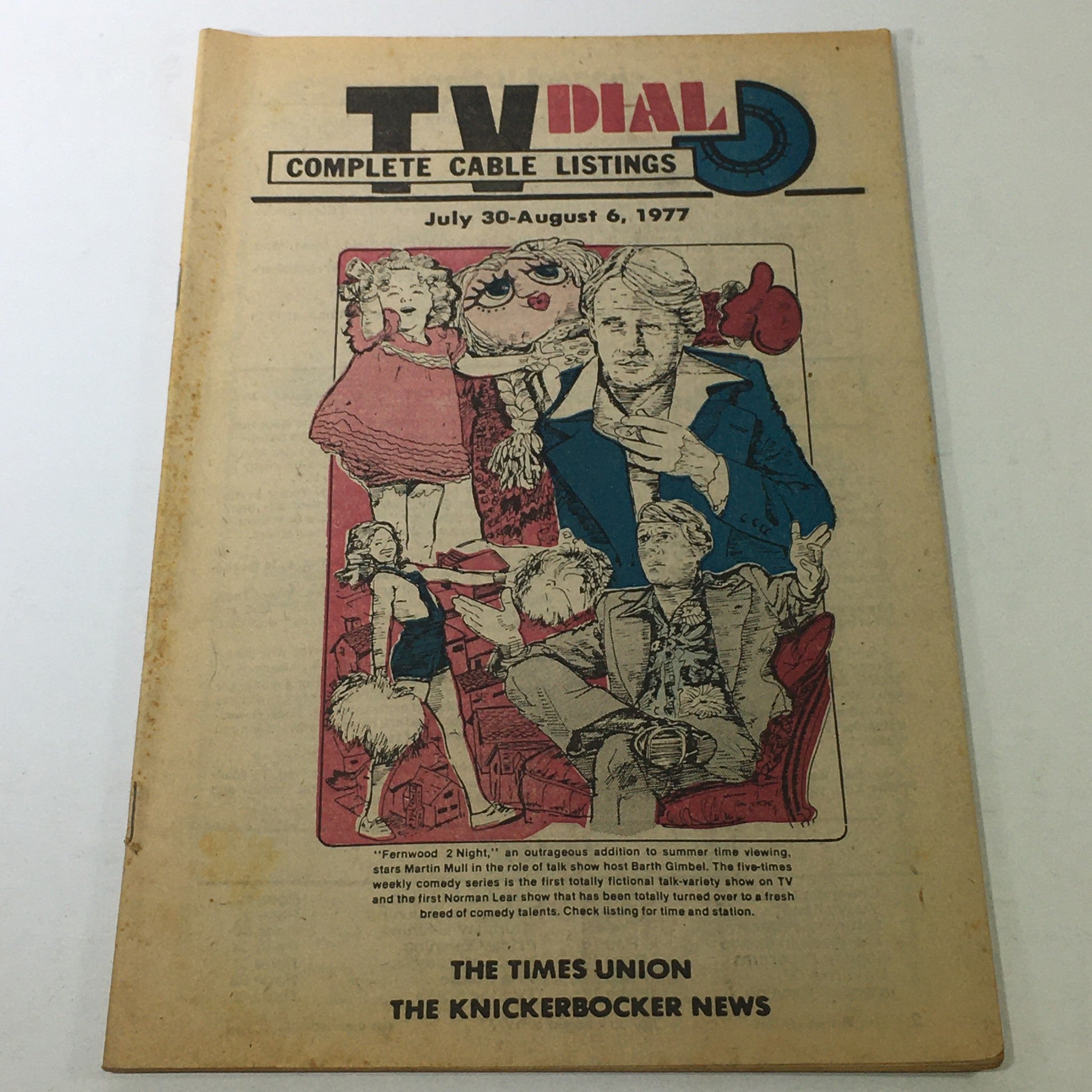 VTG TV Dial The Knickerbocker News July 30-August 6 1977 Complete Cable Listings