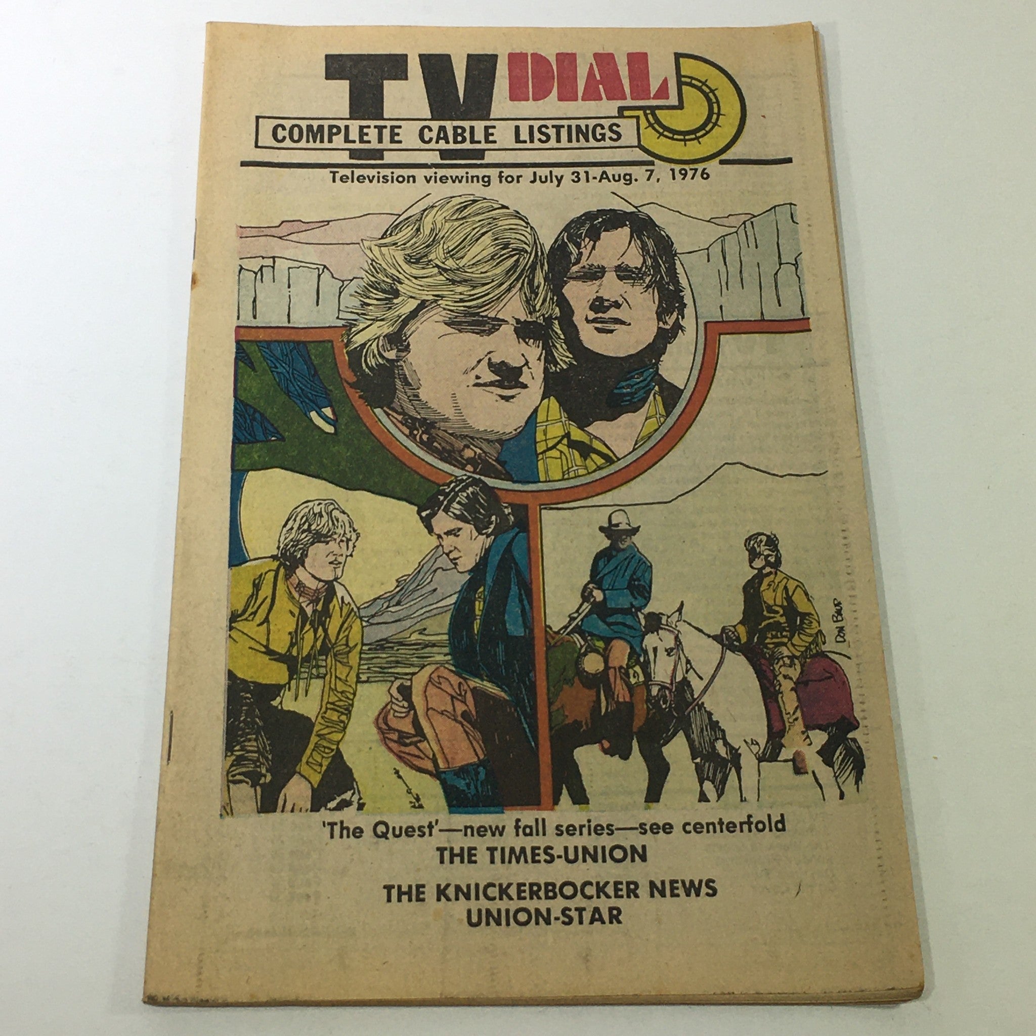 VTG TV Dial Complete Cable Listings July 31-August 7 1976 "The Quest" Series