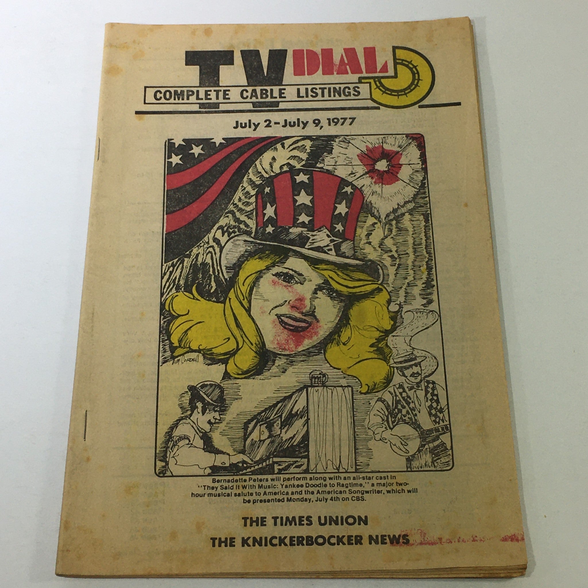 VTG TV Dial Complete Cable Listings July 2-9 1977 Bernadette Peters Performing