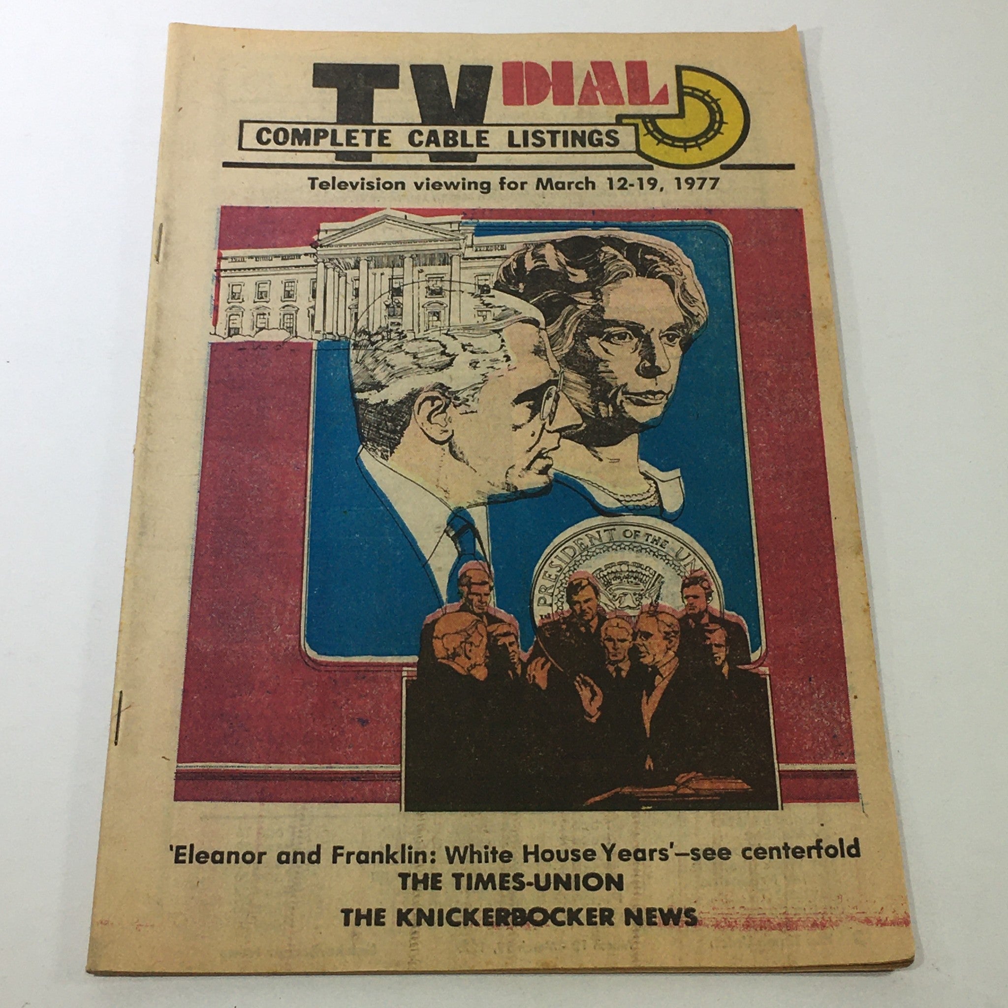 VTG TV Dial Complete Cable Listings March 12-19 1977 Eleanor and Franklin