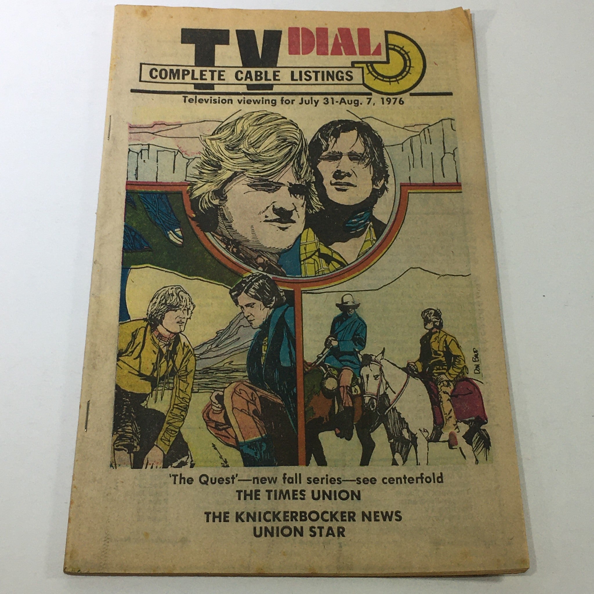 VTG TV Dial Complete Cable Listings July 31-August 7 1976 The Quest Fall Series