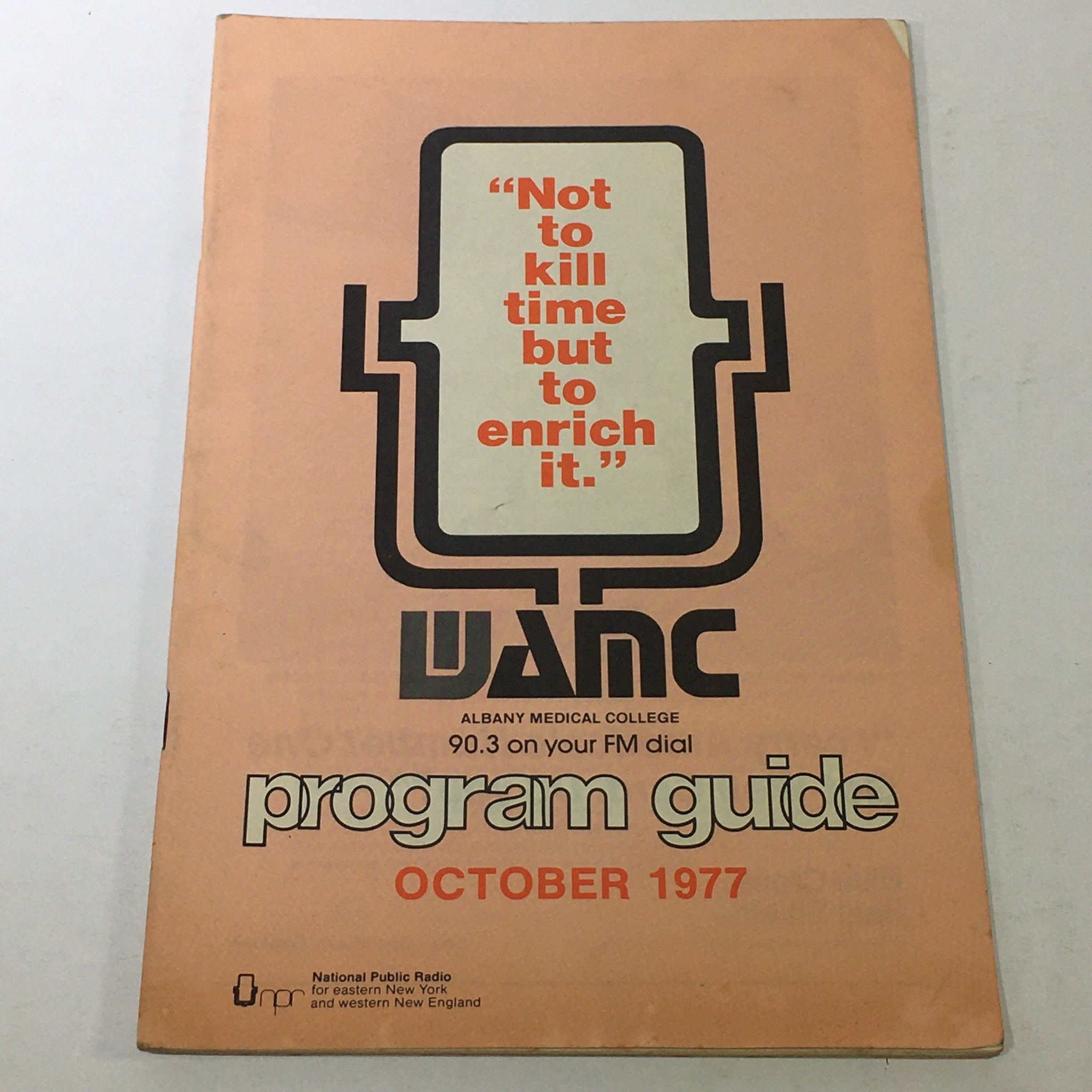 VTG WAMC Program Guide October 1977 - Albany Medical College 90.3 FM Dial