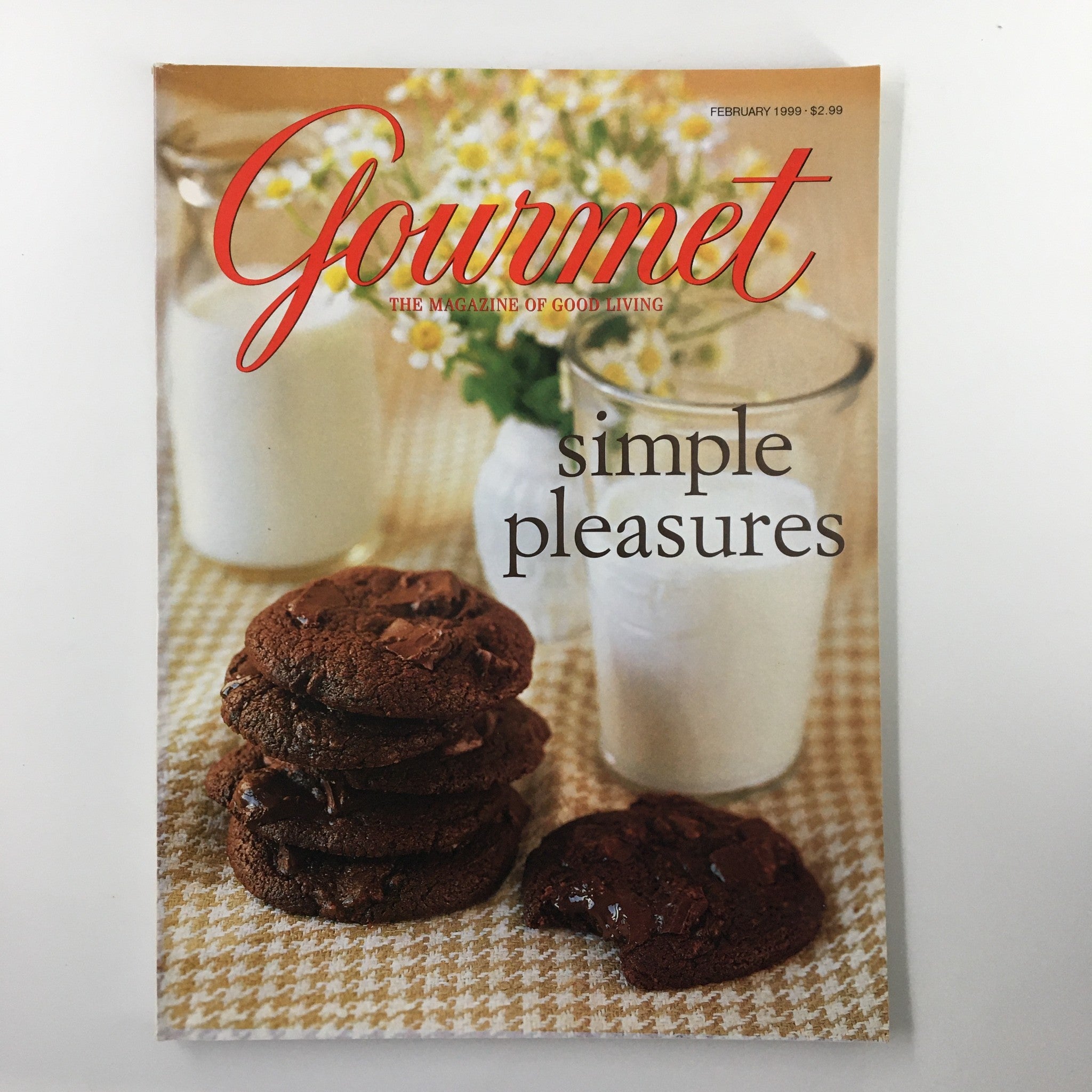 Gourmet Magazine February 1999 A Glass of Cold Milk & Warm Choco Cookie No Label