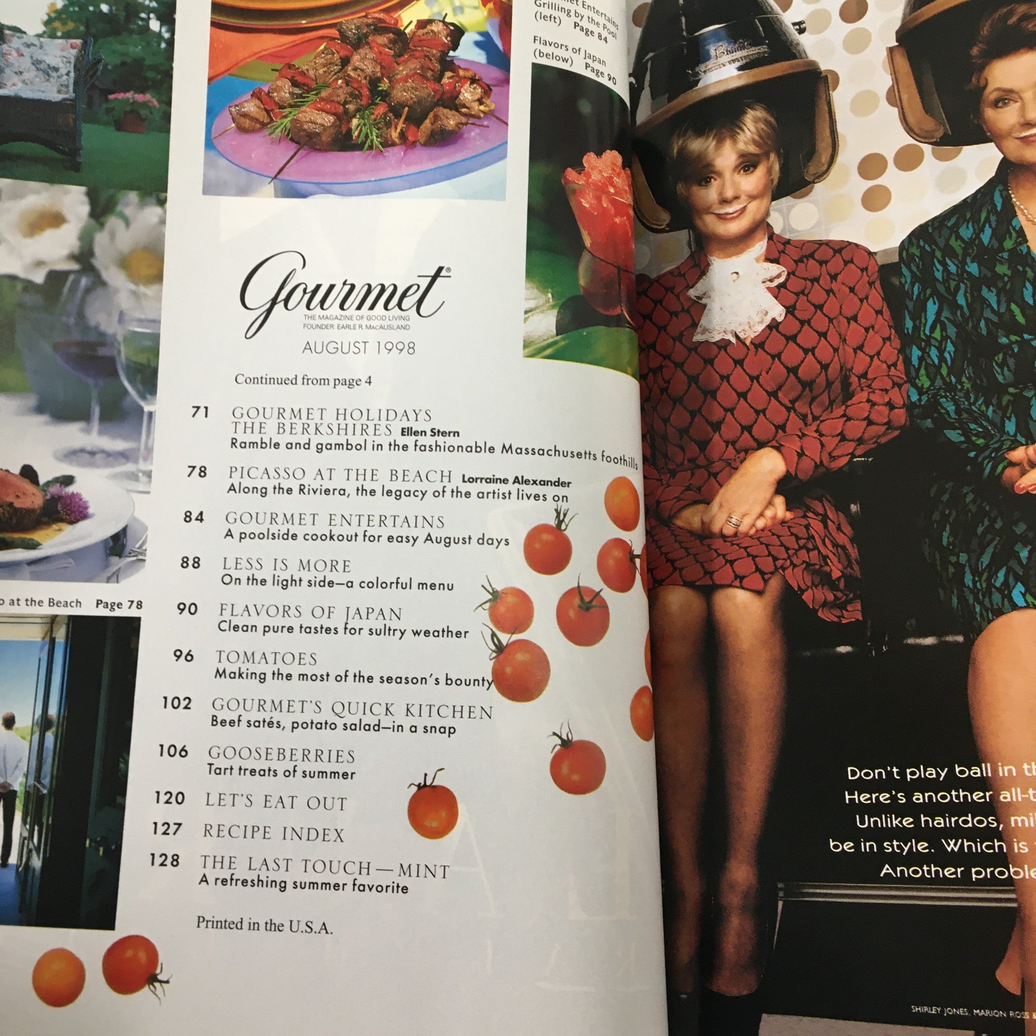 Gourmet Magazine August 1998 Mint A Refreshing Summer Favorite No Label