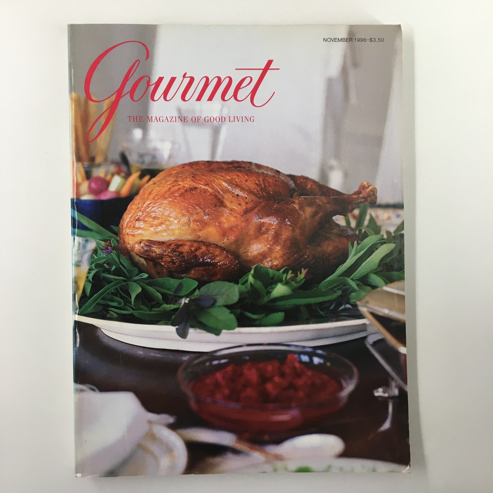 Gourmet Magazine November 1996 Roast Turkey for Thanksgiving Dinner No Label