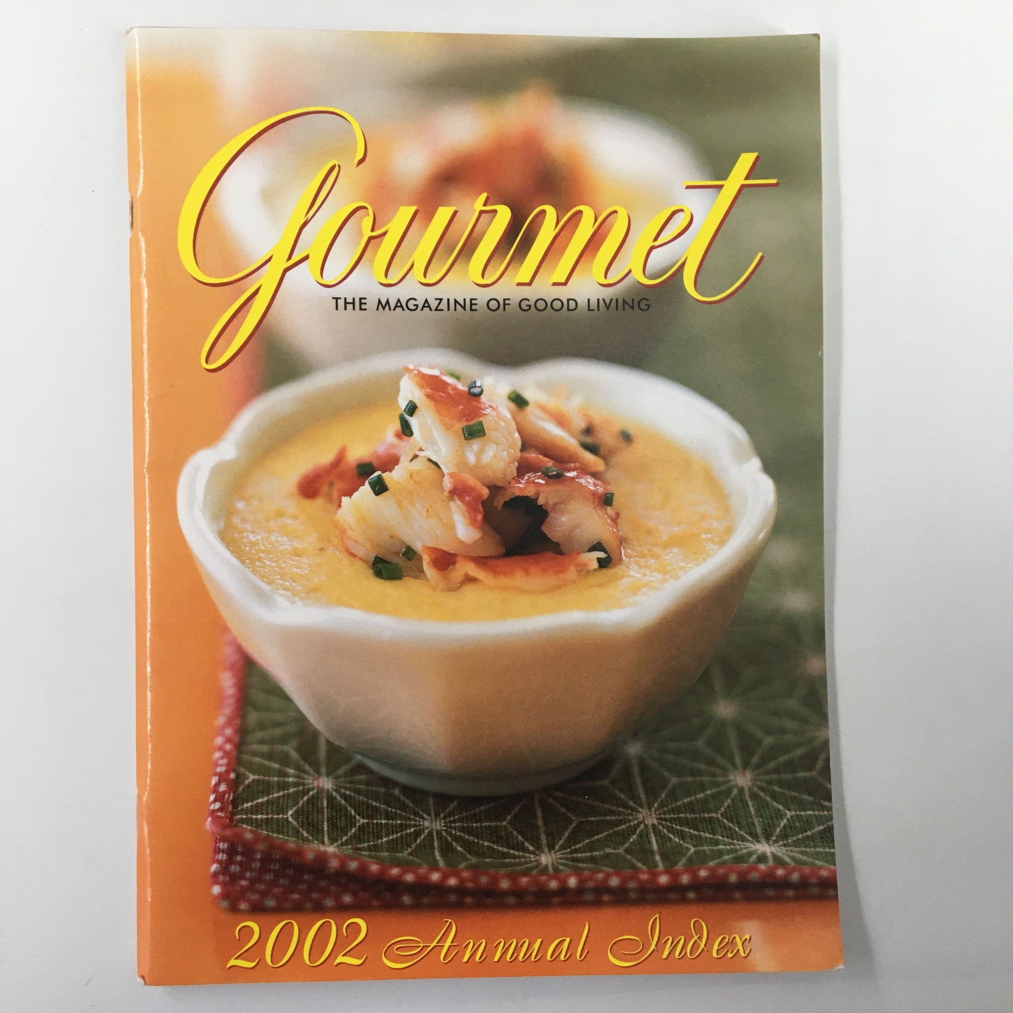 Gourmet Magazine January-December 2002 The Annual Recipe Index No Label