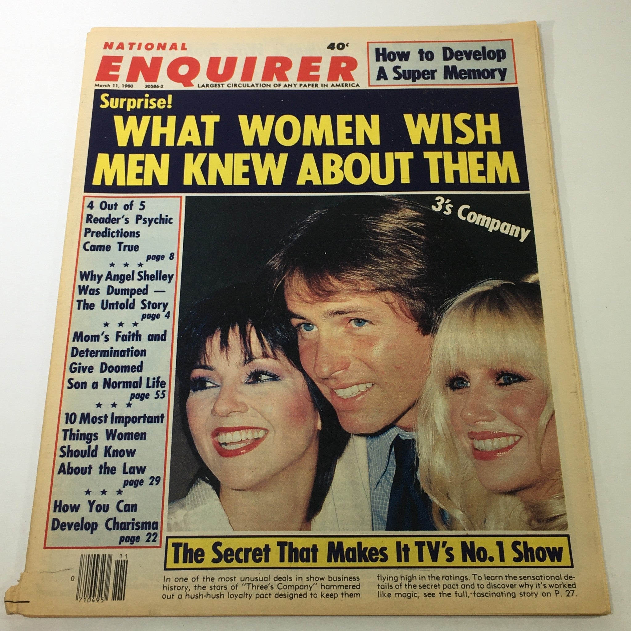 VTG National Enquirer Magazine: March 11 1980 - Angel Shelley / 3's Company