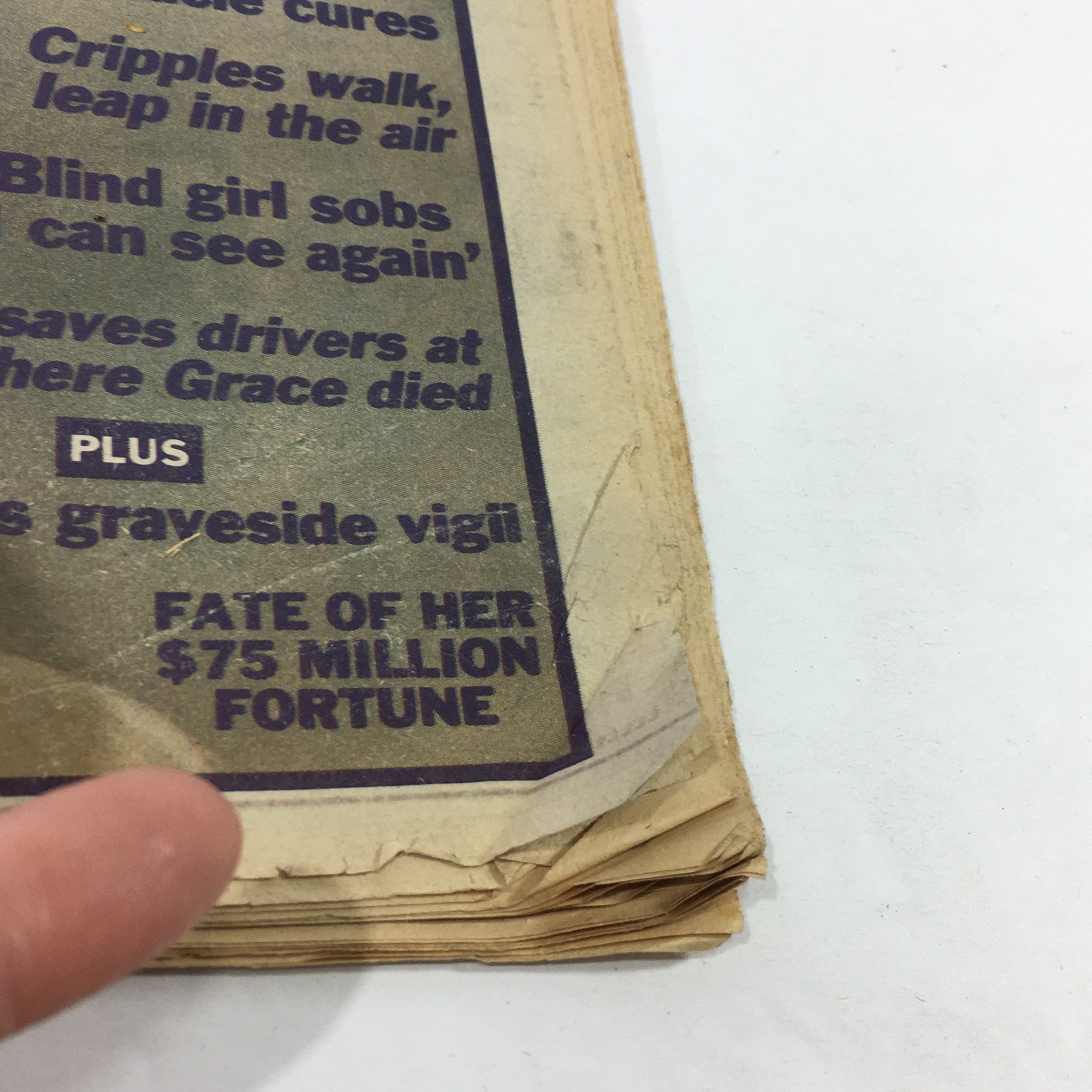 Close-up image of the August 30, 1983 Globe Magazine featuring headlines about various stories, including 'Fate of Her $75 Million Fortune' and details on celebrity events. This magazine, with Johnny Carson and Angie on the cover, illustrates the vintage charm and context of American entertainment history.