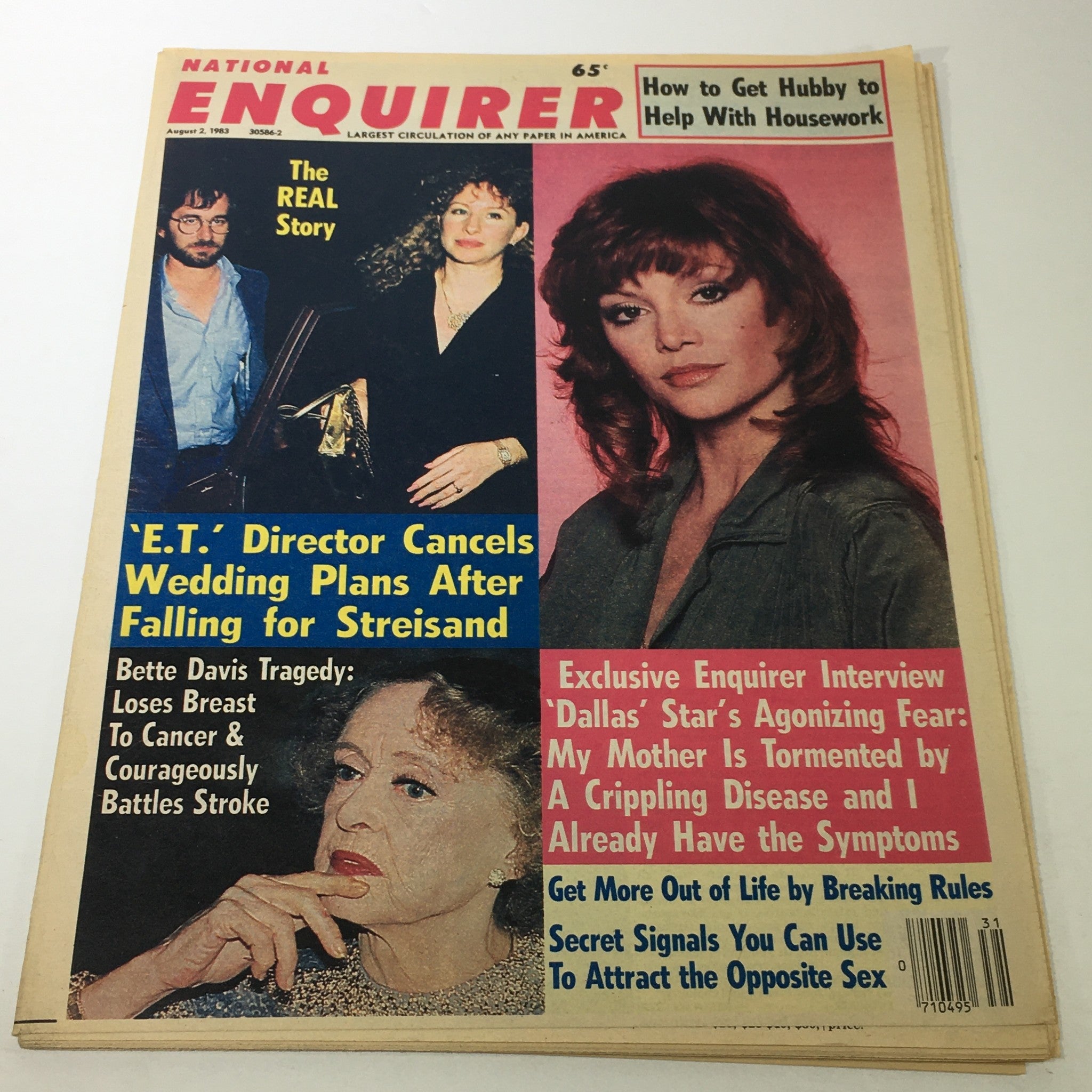 VTG National Enquirer Magazine October 2 1983 Bette Davis / Barbra Streisand