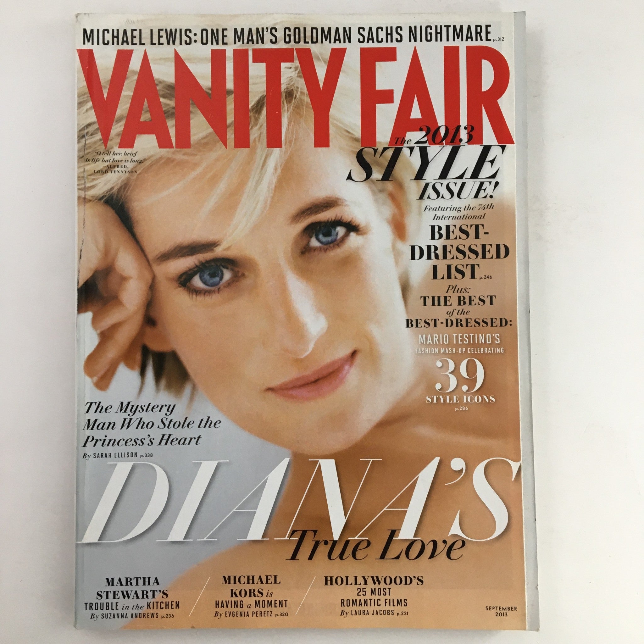 Vanity Fair Magazine September 2013 Princess Diana's True Love No Label VG