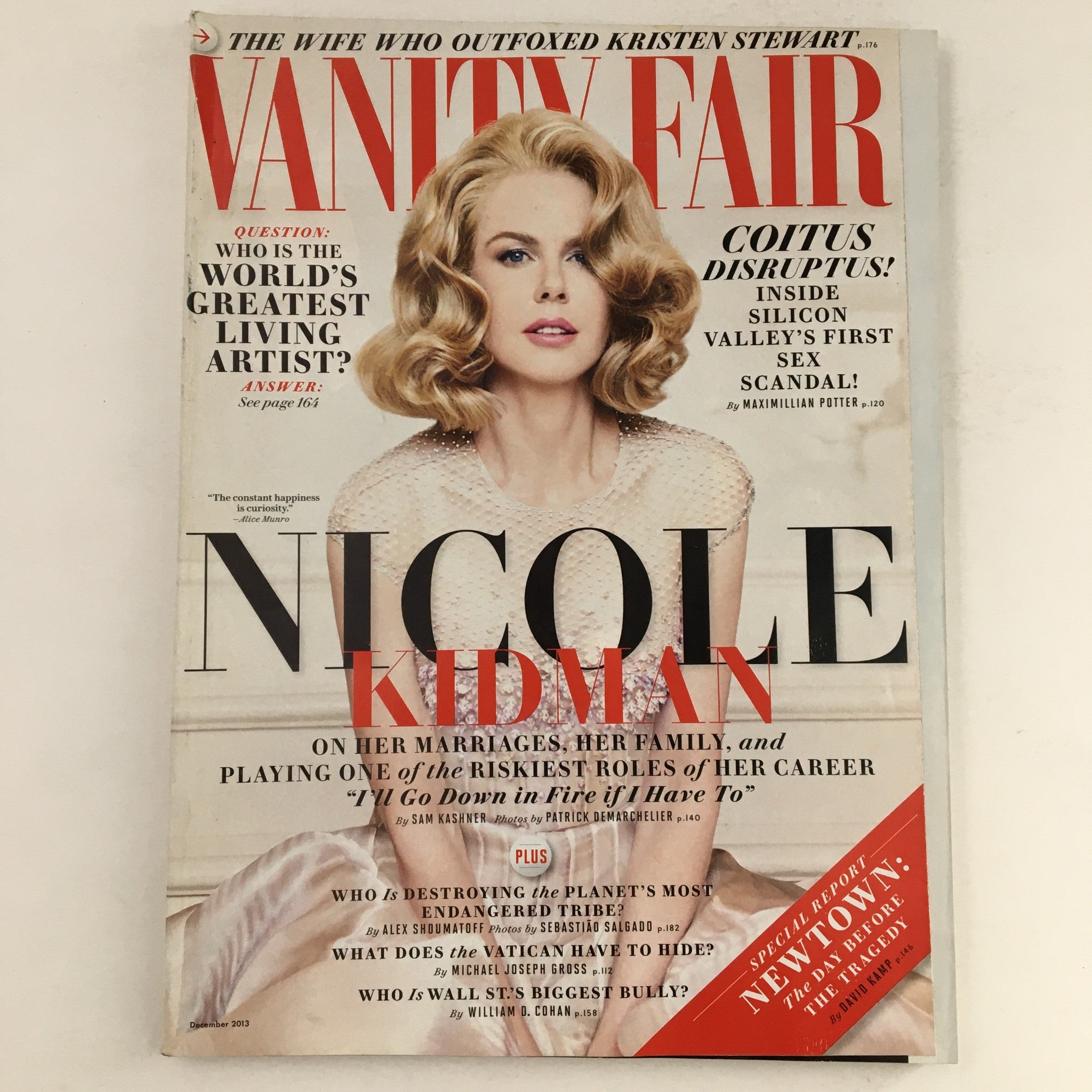 Vanity Fair Magazine December 2013 Nicole Kidman & Kristen Stewart, No Label VG