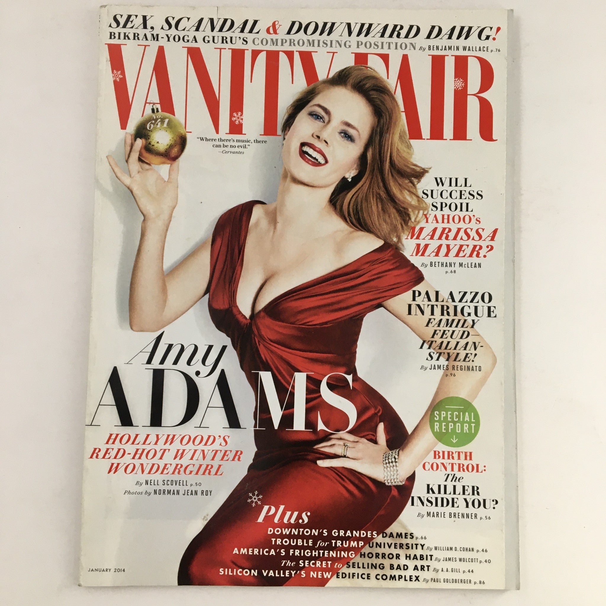 Vanity Fair Magazine January 2014 Amy Adams & Marissa Mayer, No Label VG