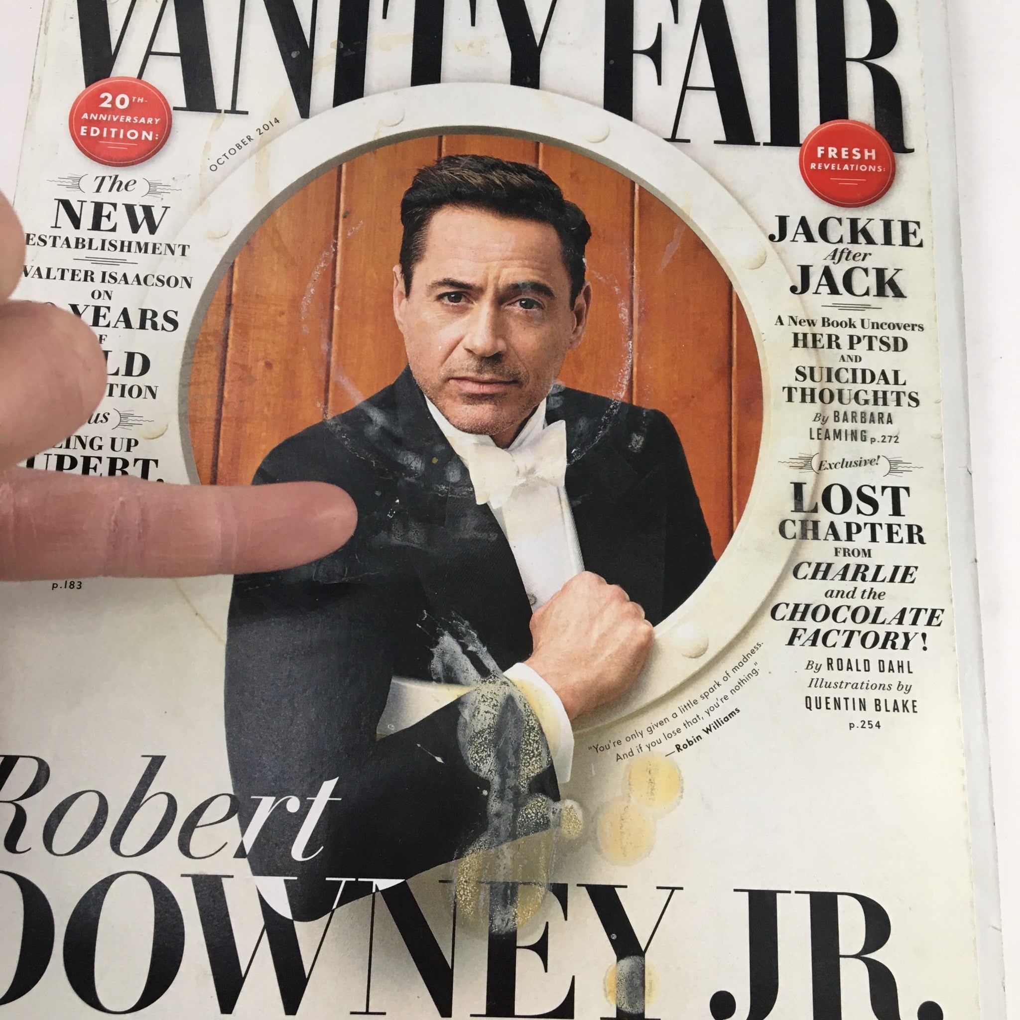 Vanity Fair Magazine October 2014 Robert Downey Jr. Highest-Paid Actor, No Label