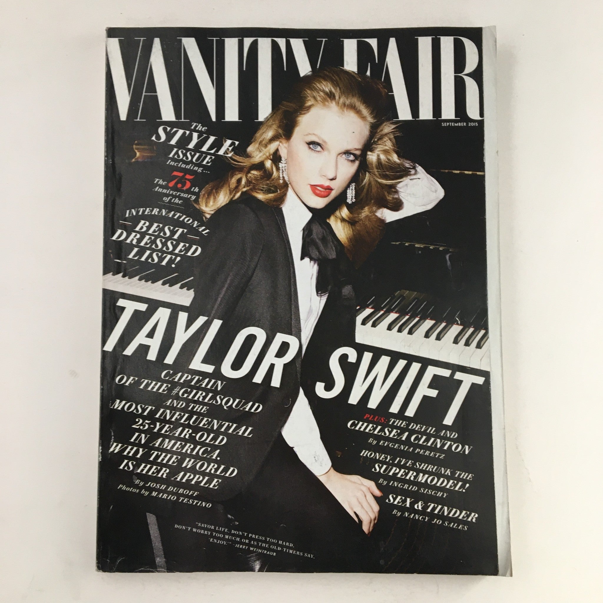 Vanity Fair Magazine September 2015 Taylor Swift & Chelsea Clinton, No Label