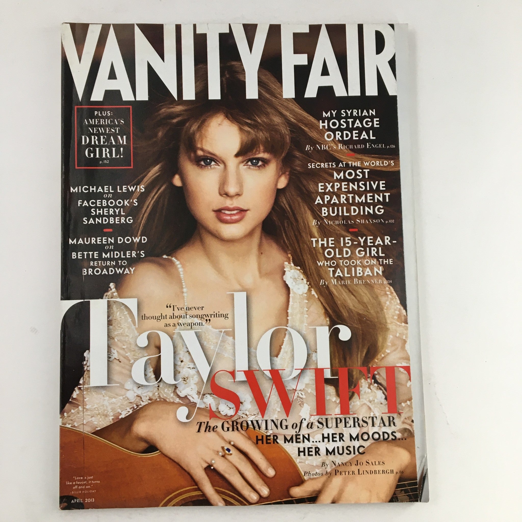 Vanity Fair Magazine April 2013 Singer Taylor Swift & Maureen Dowd, No Label