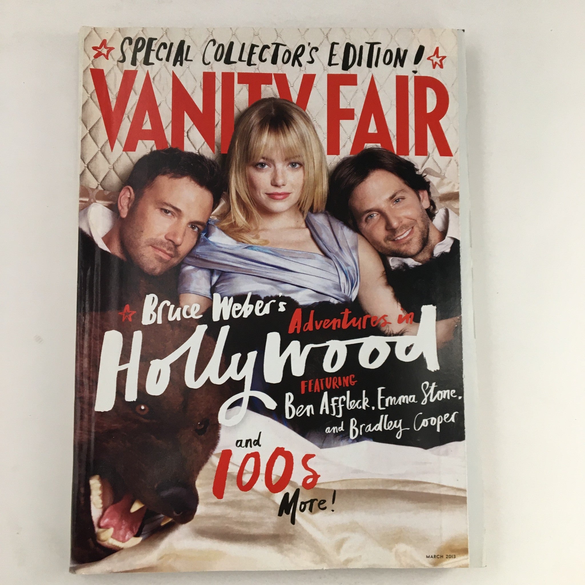 Vanity Fair Magazine March 2013 Ben Affleck, Emma Stone, Bradley Cooper No Label