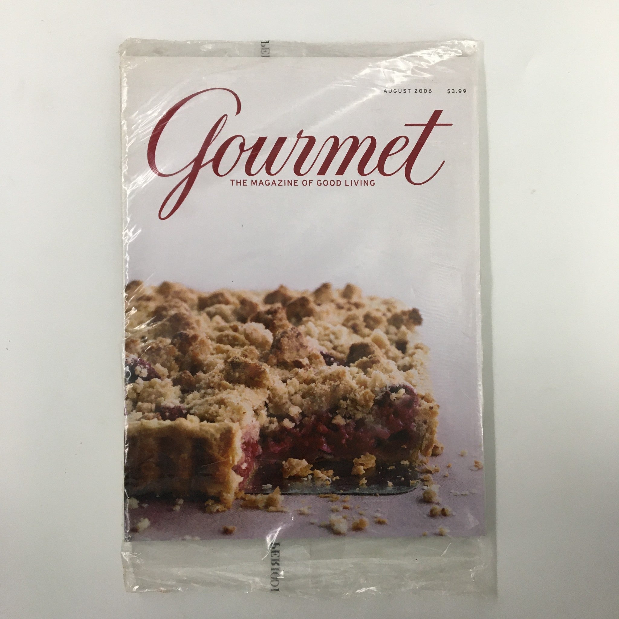 Gourmet Magazine August 2006 Blueberry Yogurt Pie Recipe New Sealed