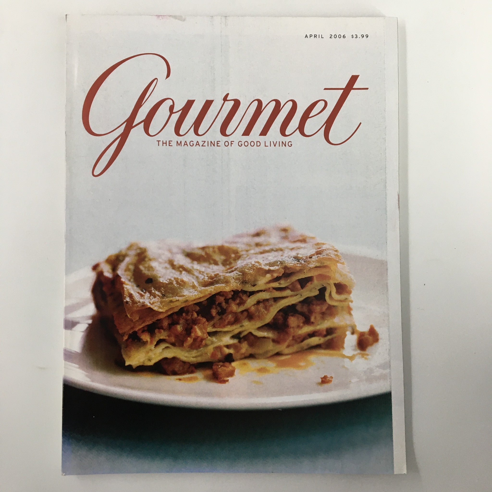 Gourmet Magazine April 2006 The Lasagne Bolognese Recipe No Label