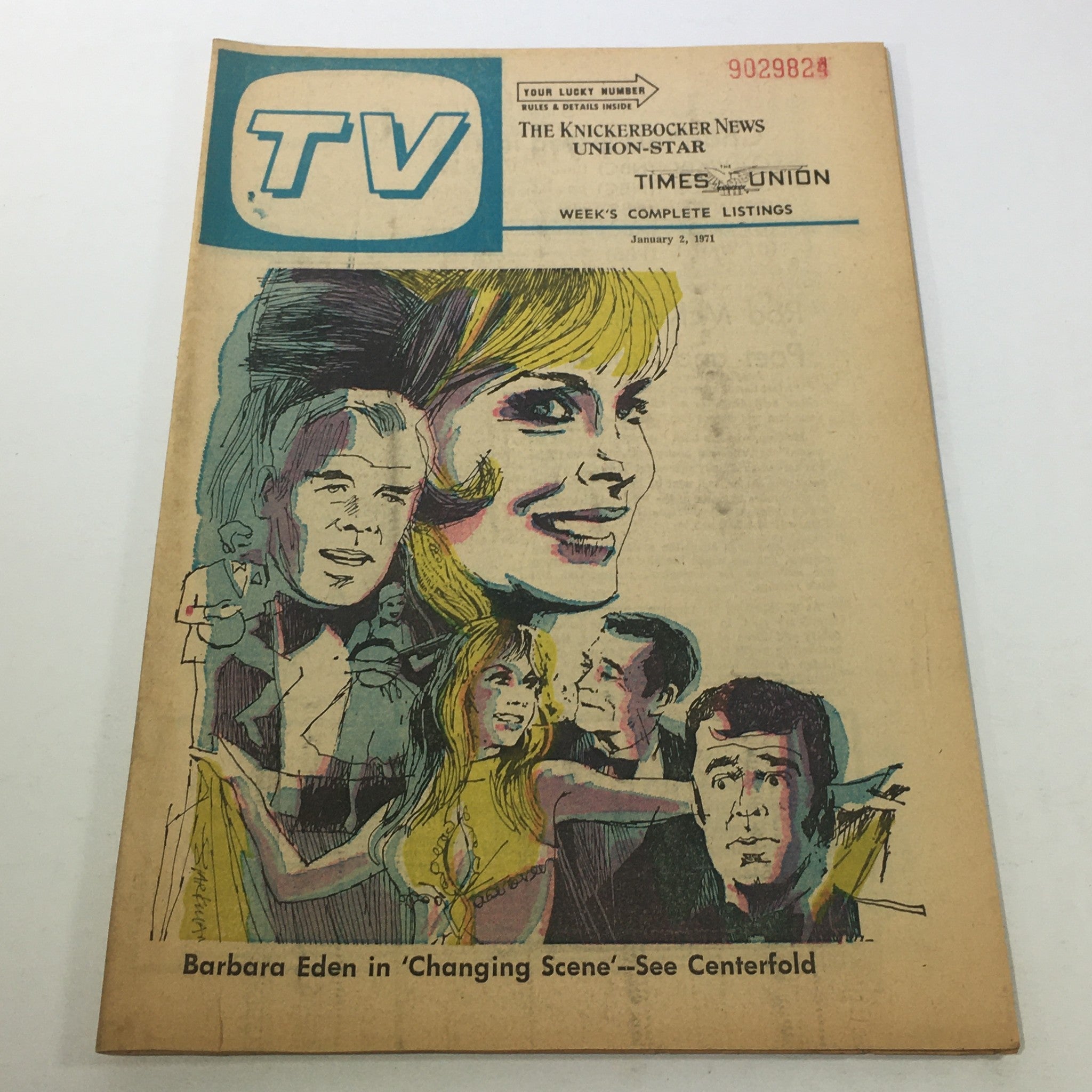 VTG TV Week's Complete Listings January 2 1971 Barbara Eden In Changing Scene