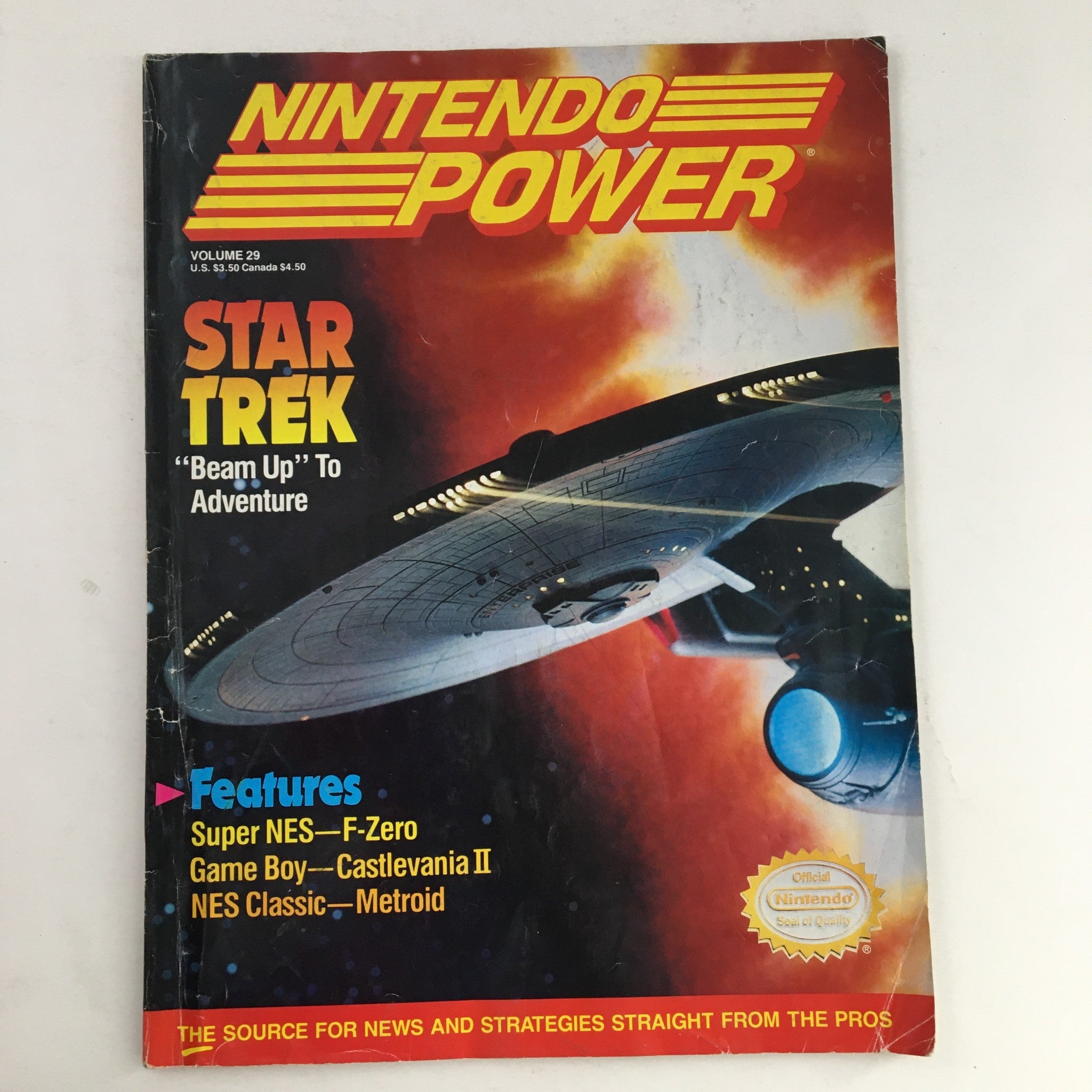 Nintendo Power Magazine October 1991 Vol 29 Star Trek To Adventure, No Label