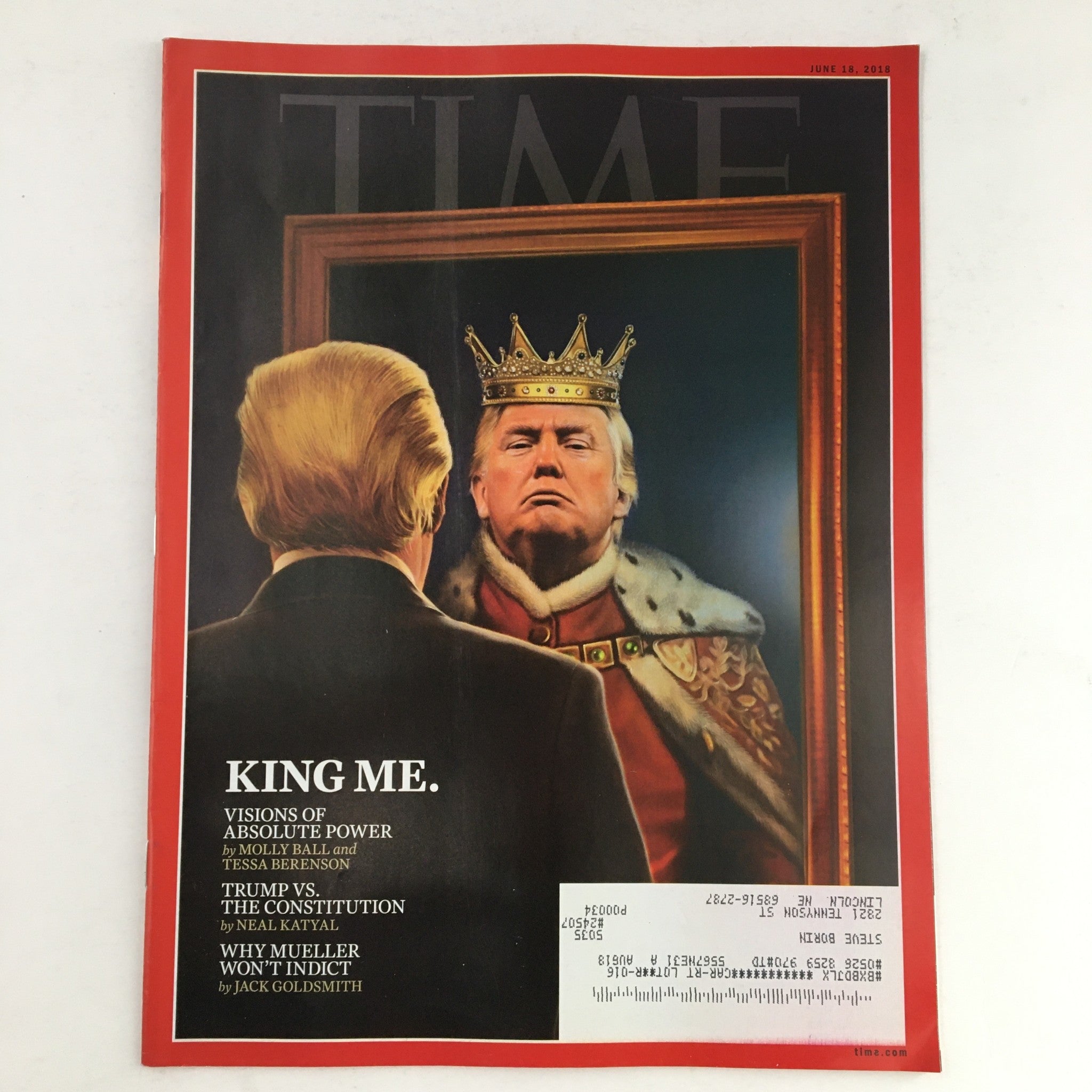 Time Magazine June 18 2018 Donald Trump vs The Constitution by Neal Katyal, VG