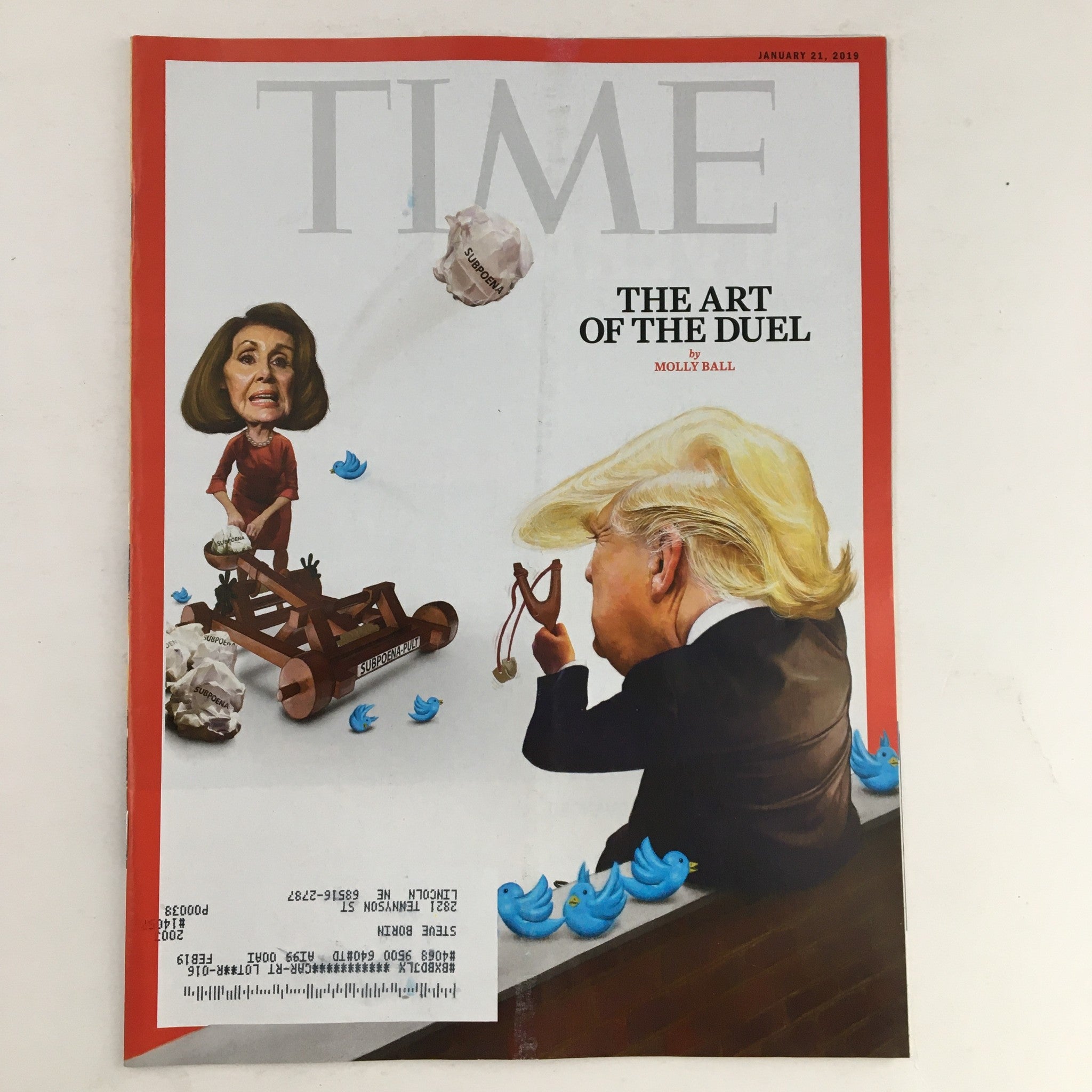 Time Magazine January 21 2019 Donald Trump in The Art of Duel by Molly Ball