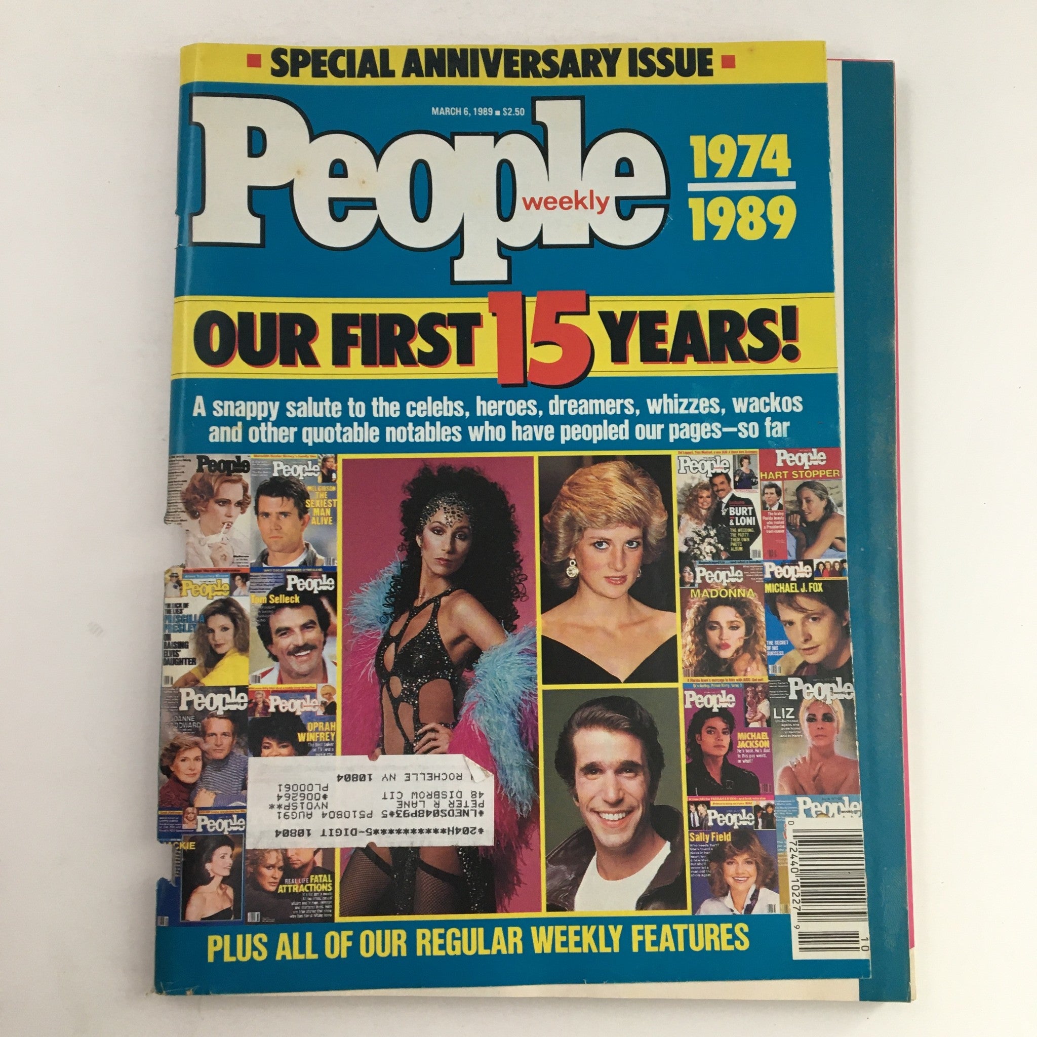 People Weekly Magazine March 6 1989 Princess Diana, Cher, Anniversary Issue