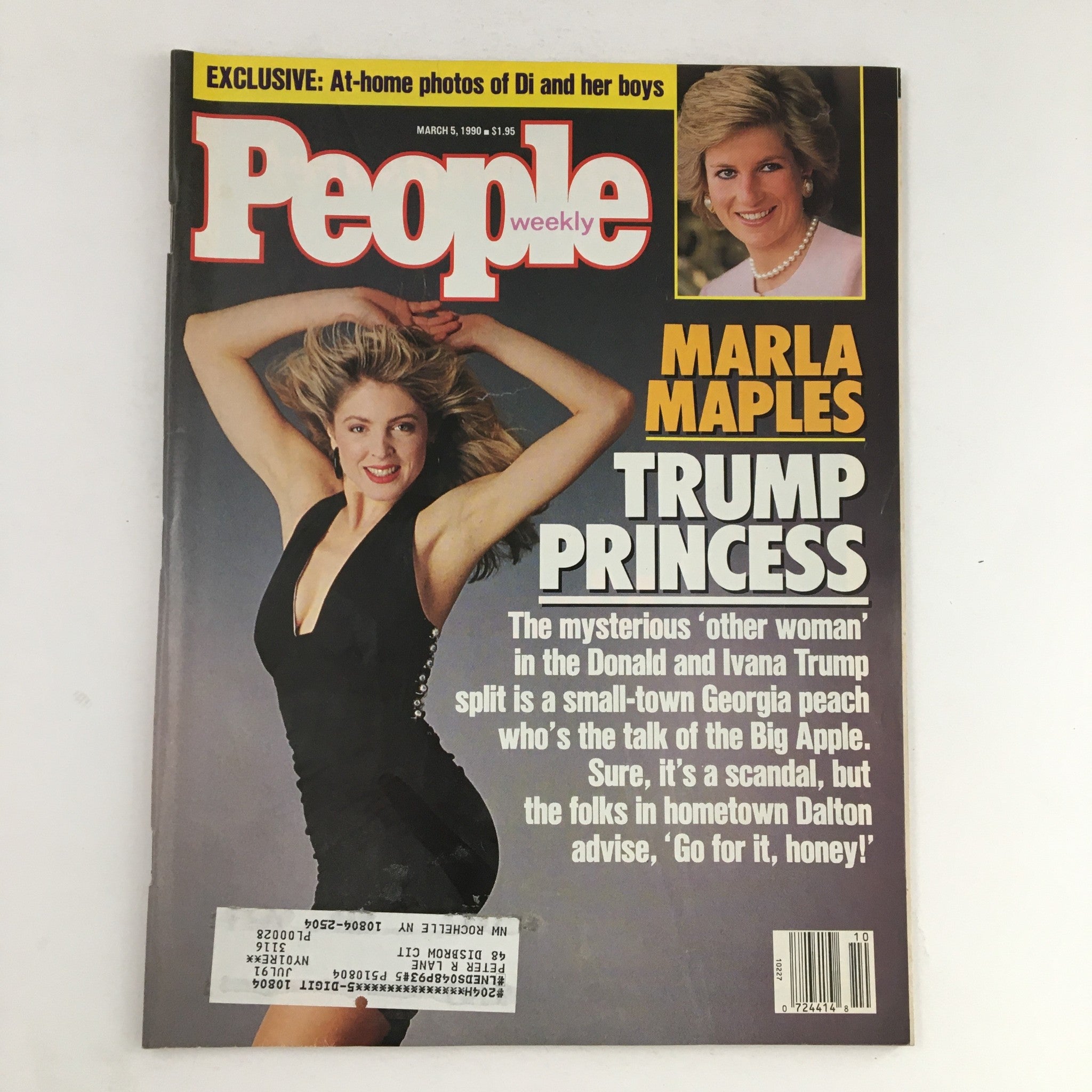 People Weekly Magazine March 5 1990 Princess Diana & Donald & Ivana Trump