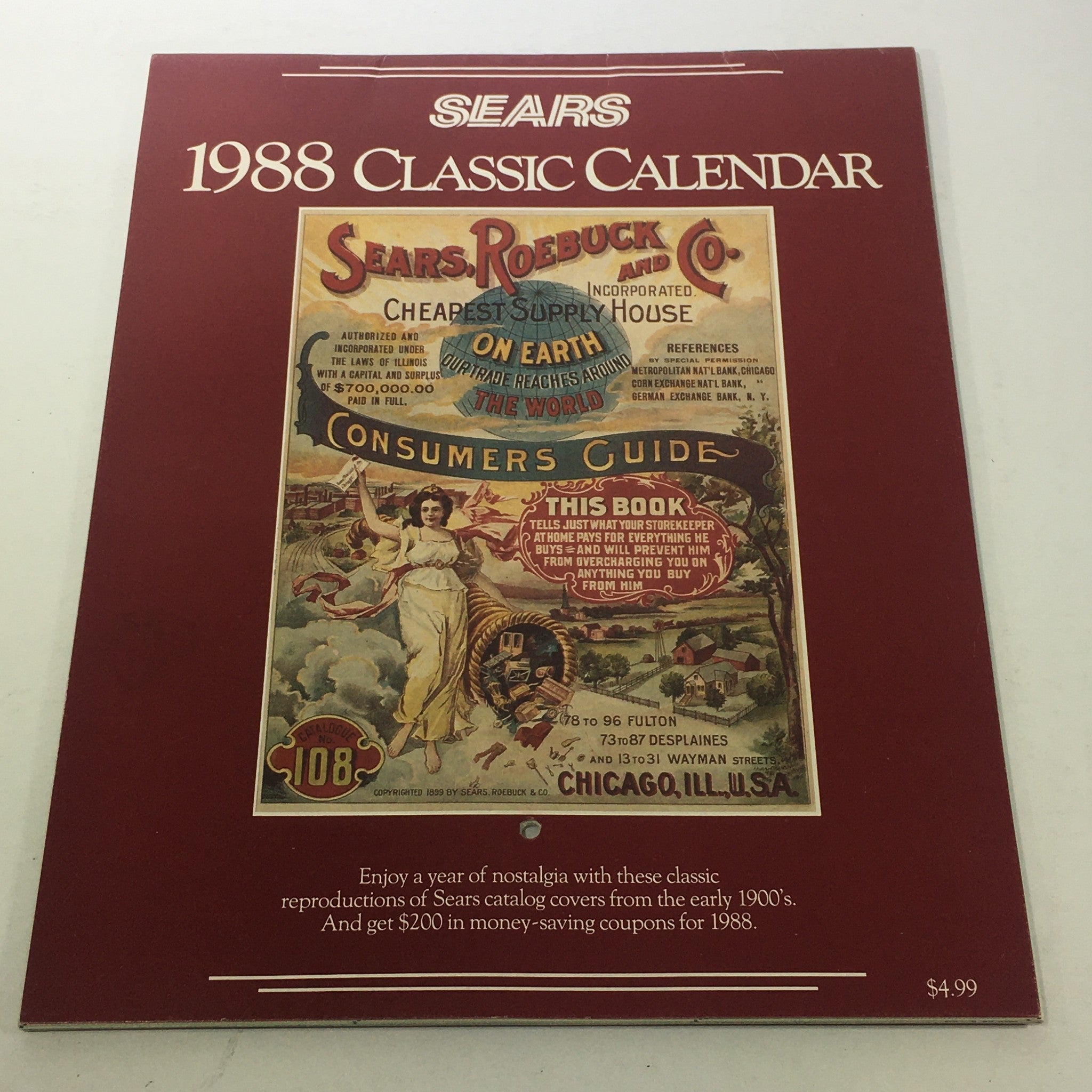 VTG Sears 1988 Classic Calendar Consumer Guide