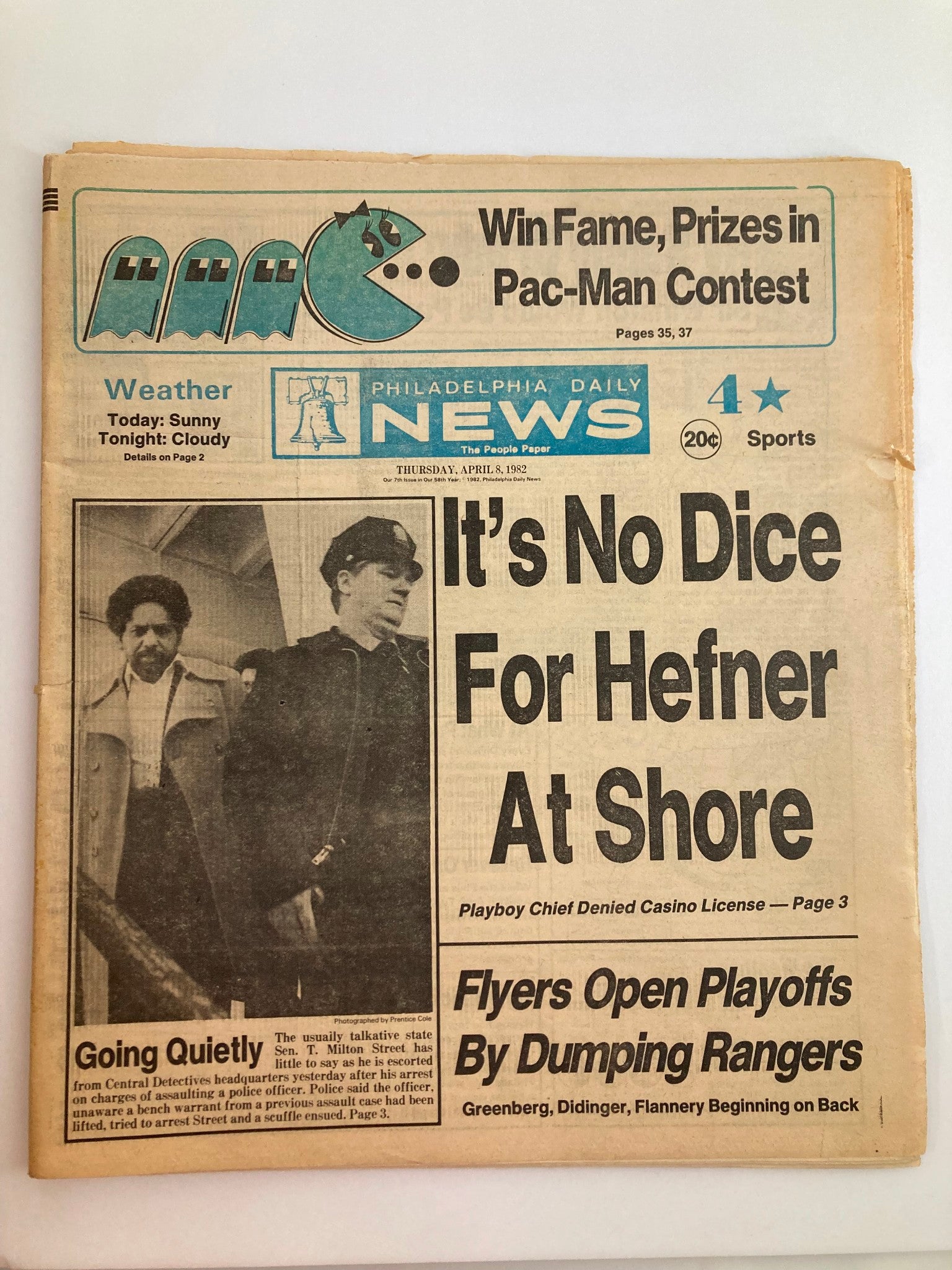 Philadelphia Daily News Tabloid April 8 1982 State Senator Thomas Milton Street