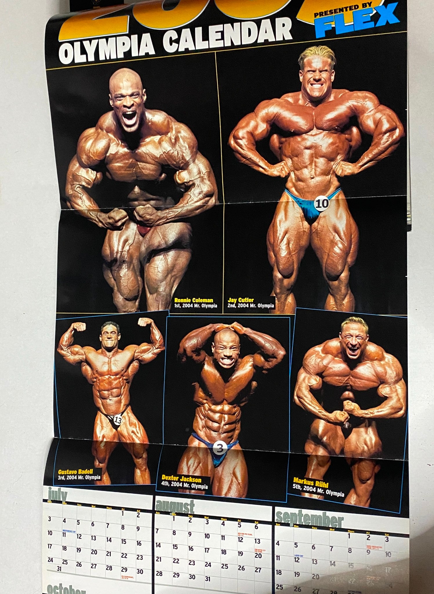 Flex Magazine January 2005 Ronnie Coleman w Poster Calendar No Label