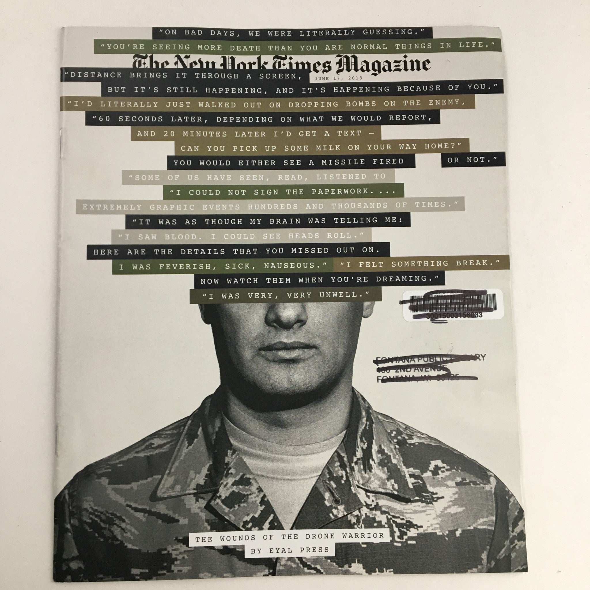 The New York Times Magazine June 17 2018 The Wounds of The Drone Warrior VG