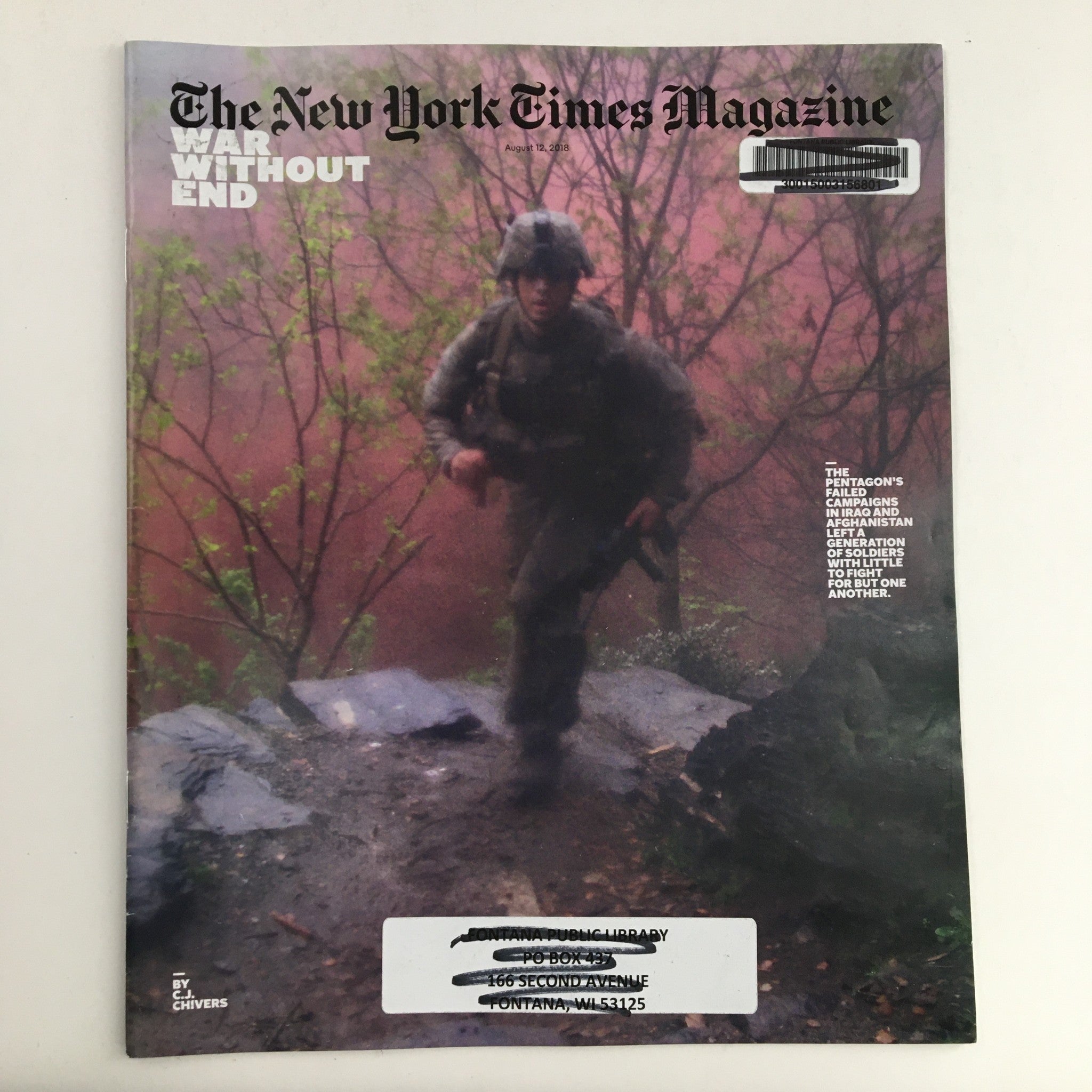 The New York Times Magazine August 12 2018 War Without End by C.J. Chivers VG