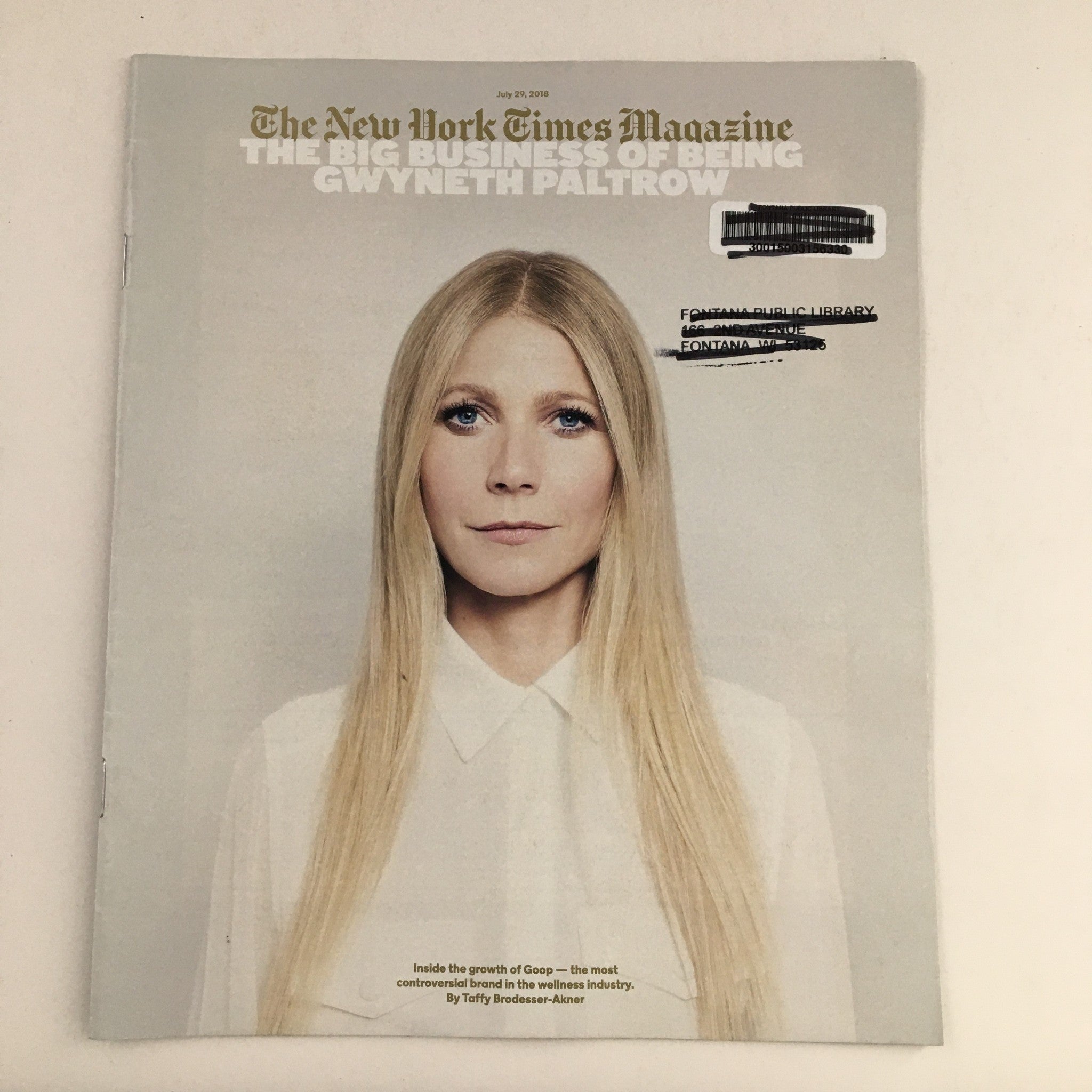 The New York Times Magazine July 29 2018 Business of Being Gwyneth Paltrow VG