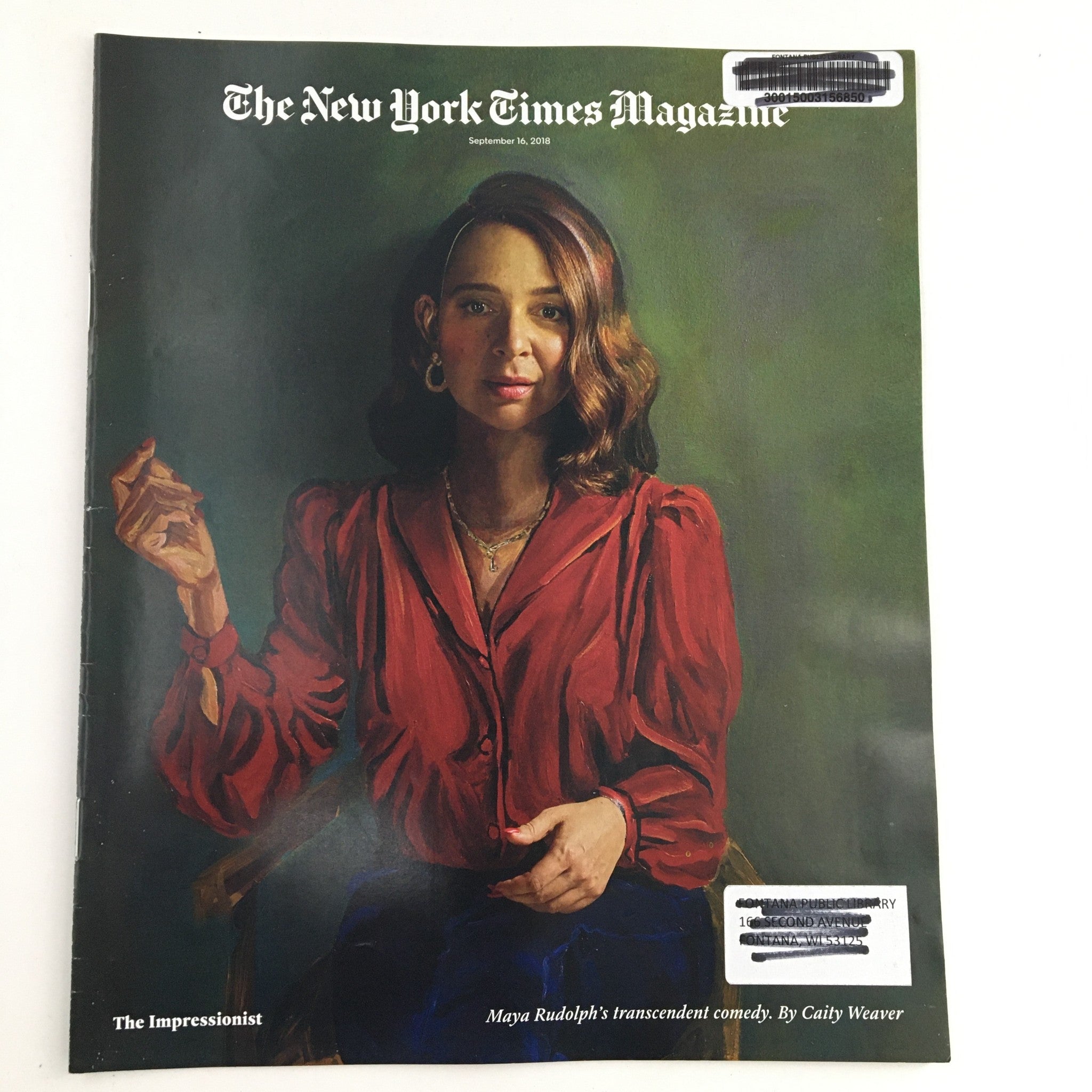 The New York Times Magazine September 16 2018 The Impressionists, Maya Rudolph