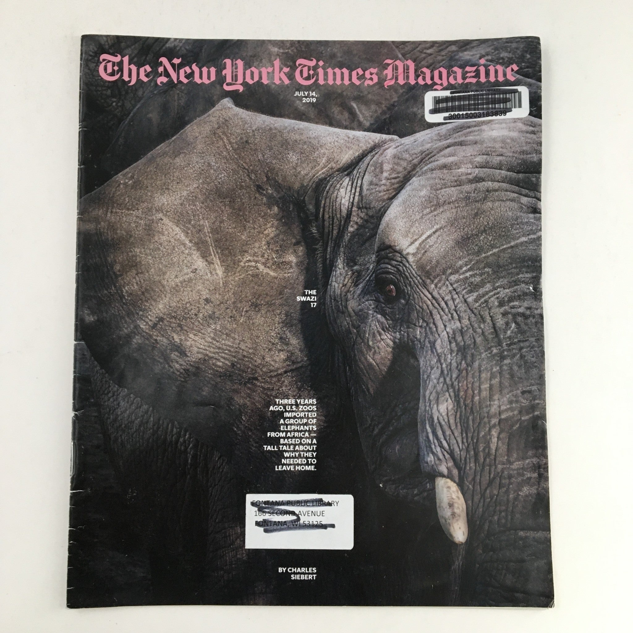 The New York Times Magazine July 14 2019 U.S. Zoo Imported Elephants from Africa